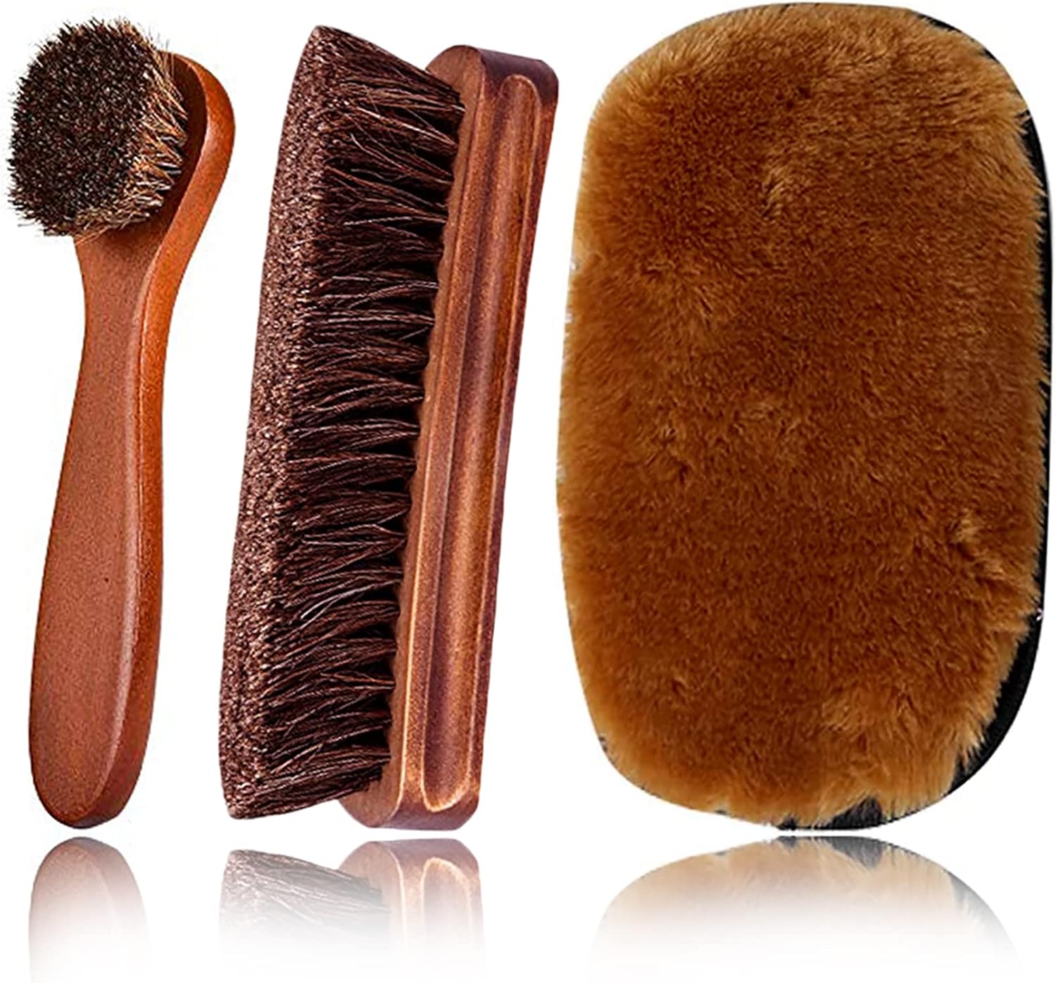 Shoe Brush Set, KY-Tech 2pcs Premium Soft Shoe Brush Shoe Shine Brush for Buffin...