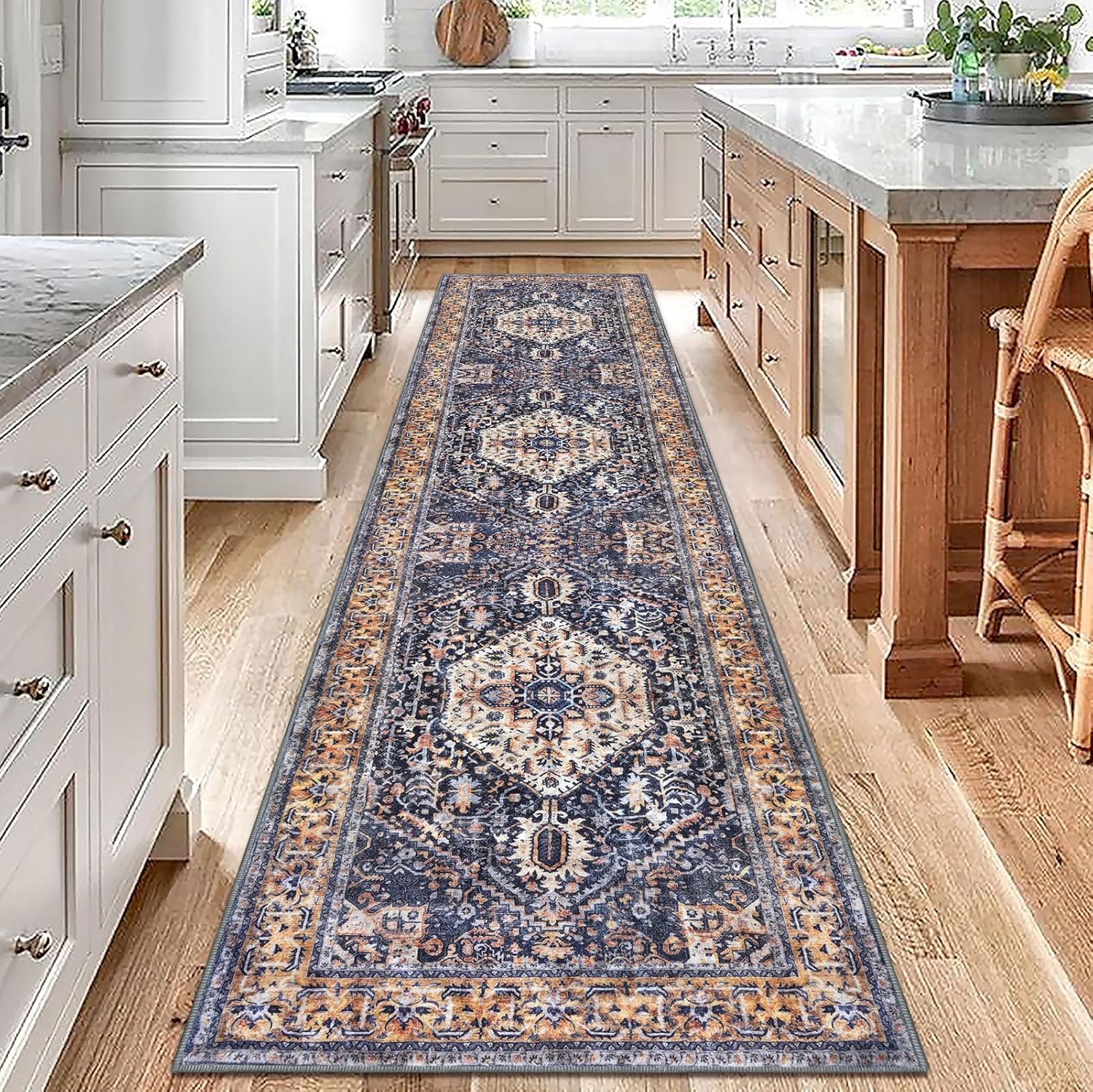 KOZYFLY Long Runners for Hallways 2.6x10 Ft Washable Kitchen Runner Boho Runner...