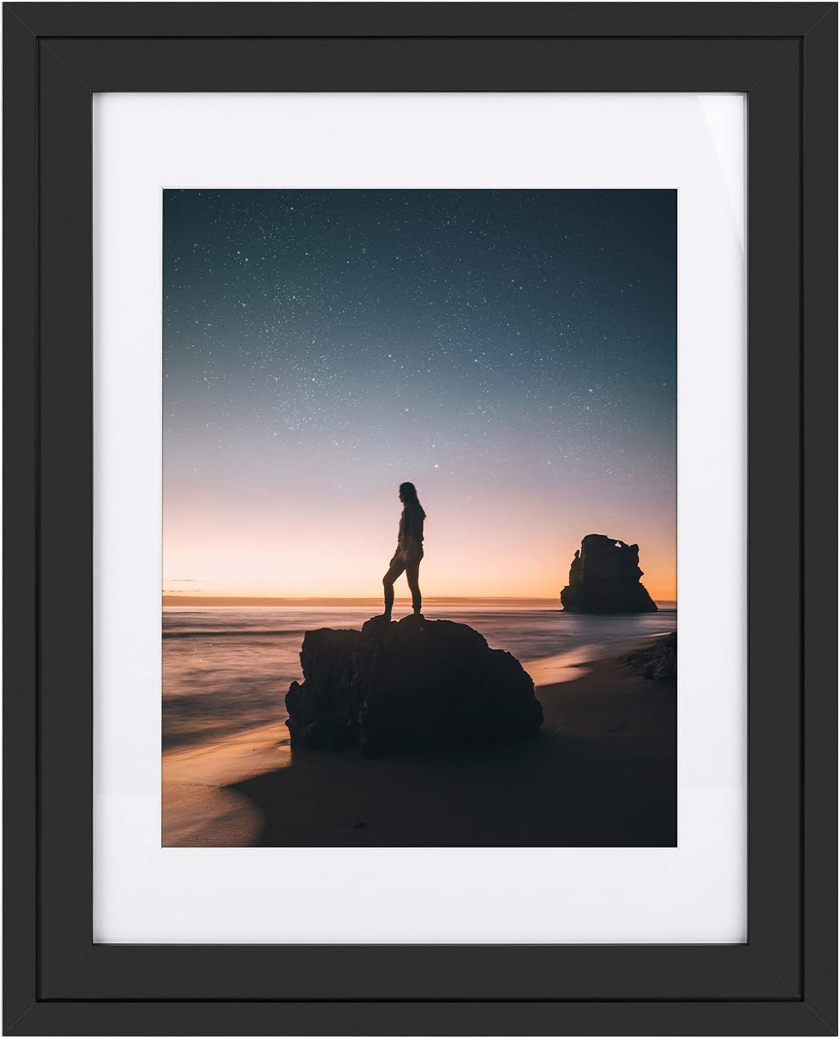 Golden State Art, 14x18 Picture Frame - Displays 11x14 Photo with Mat or 14x18 W...