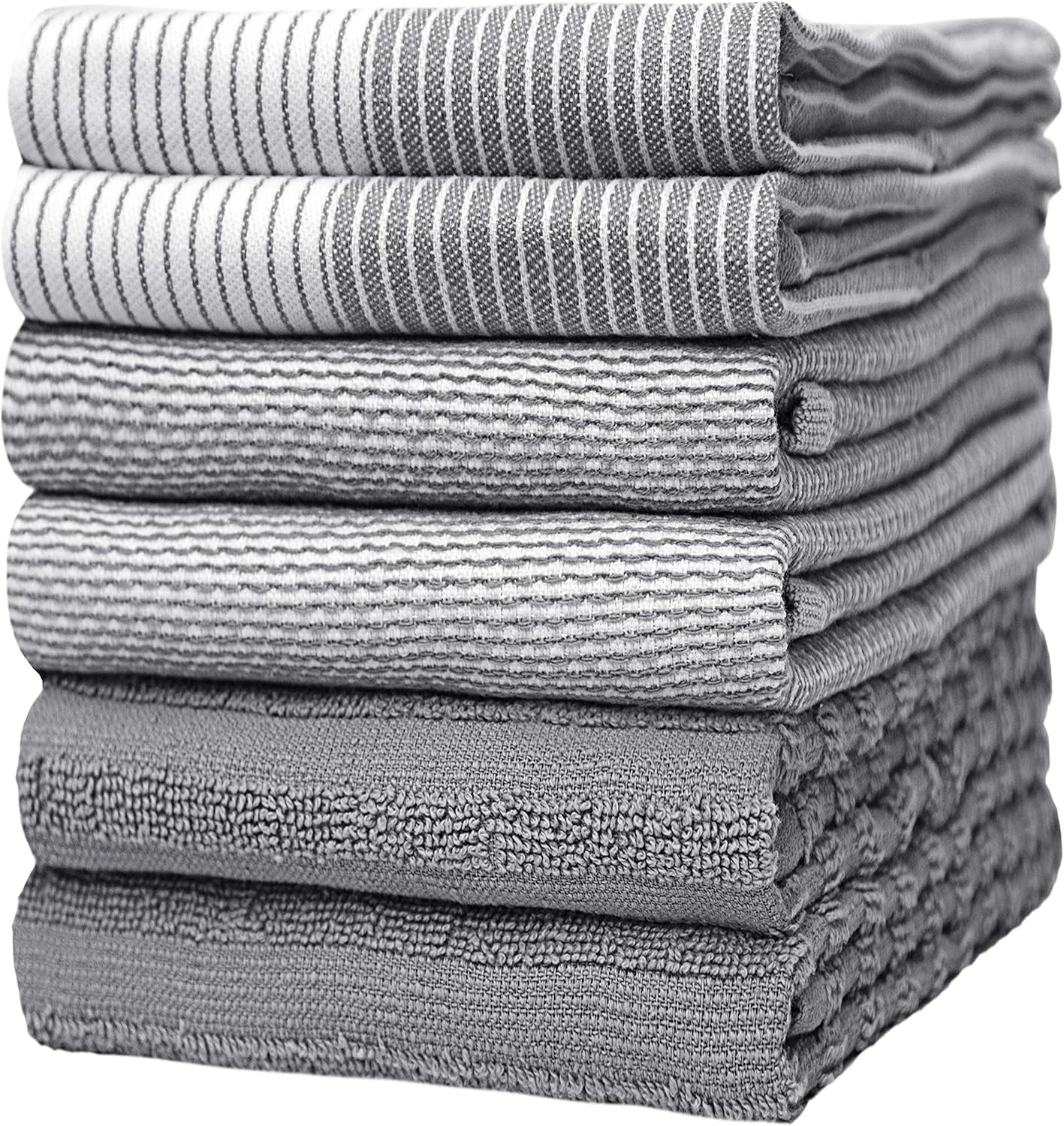 Premium Kitchen Towels (20”x 28”, 6 Pack) | Large Cotton Kitchen Hand Towel | Fl...