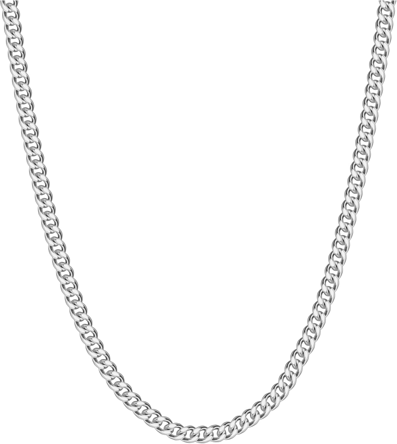 Reoxvo Gifts for Men Silver/Black/14K Gold Plated Cuban Link Chain Stainless Ste...