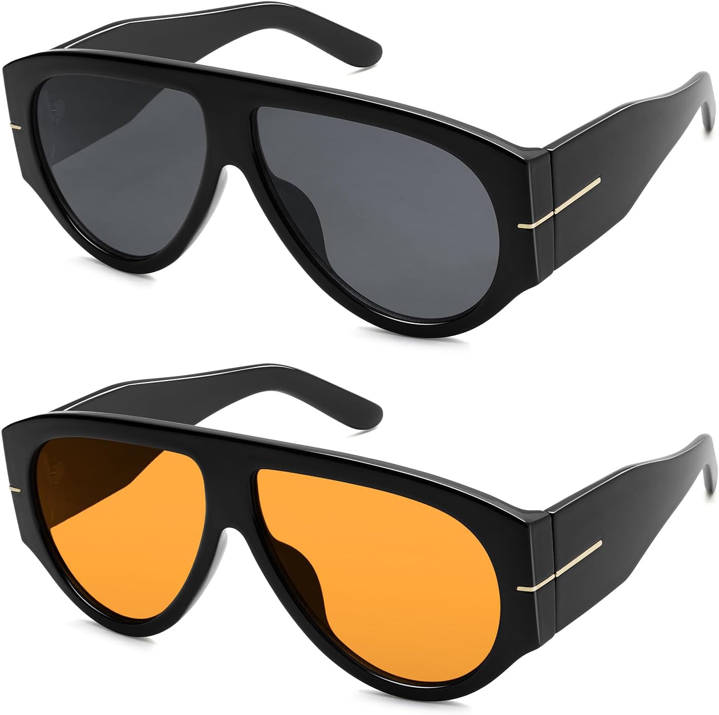 Oversized Retro Aviator Sunglasses Womens Mens 70s Classic Vintage Sun Glasses A...
