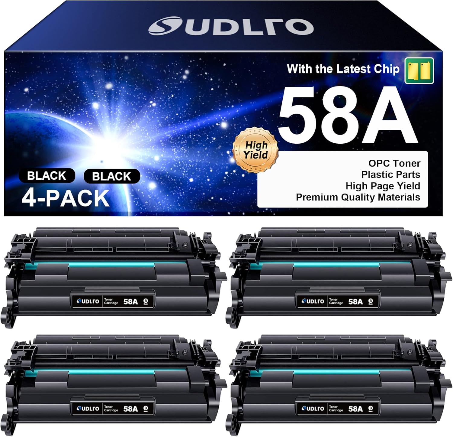 58A CF258A 58X CF258X - with Chip Replacement for HP 58A Toner Cartridge CF258A...