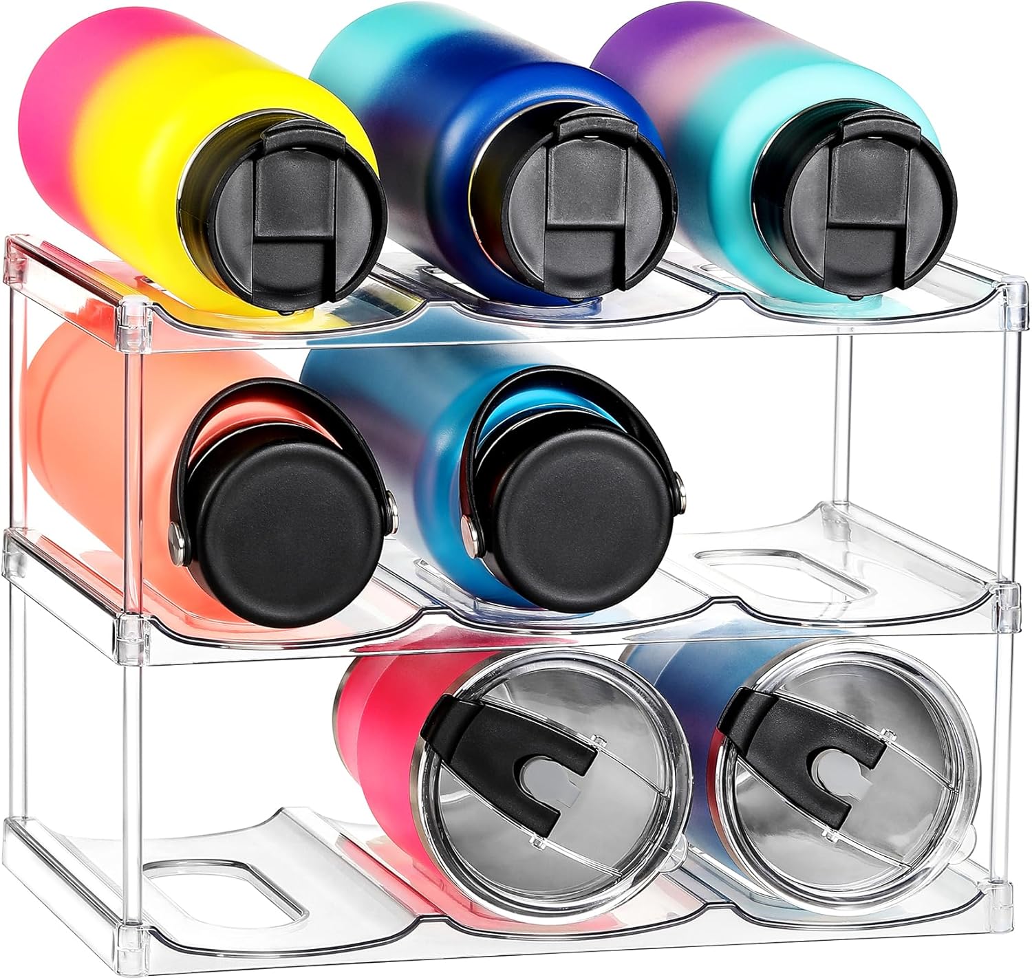 LANDNEOO Stackable Water Bottle Organizer Holder - for Stanley & Others' Large T...