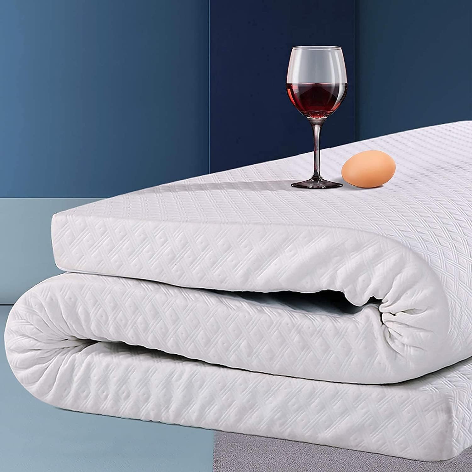 EDILLY 3 Inch Cooling Gel Memory Foam Mattress Topper Queen Size, with Removable...
