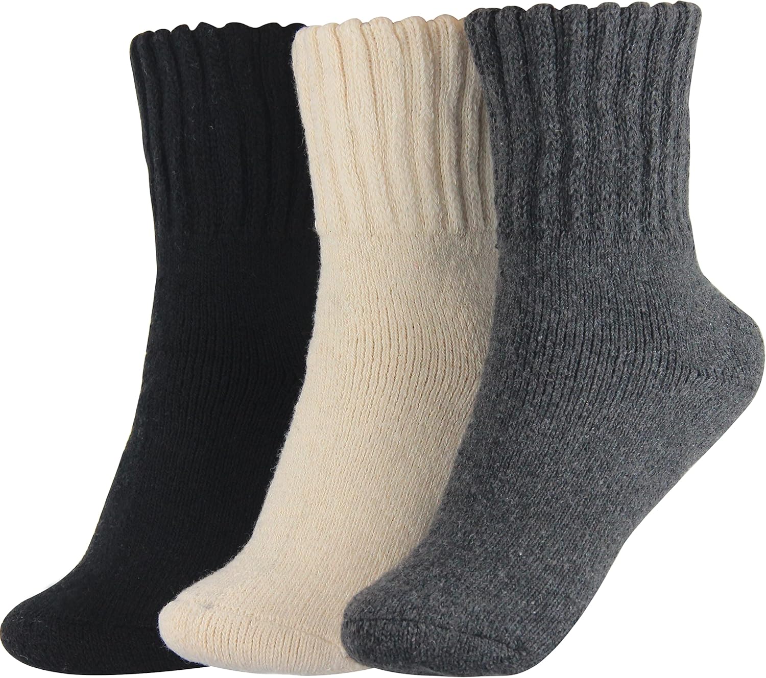 BenSorts Women's Winter Boots Socks Thick Warm Cozy Crew Socks Solid Color Gifts...