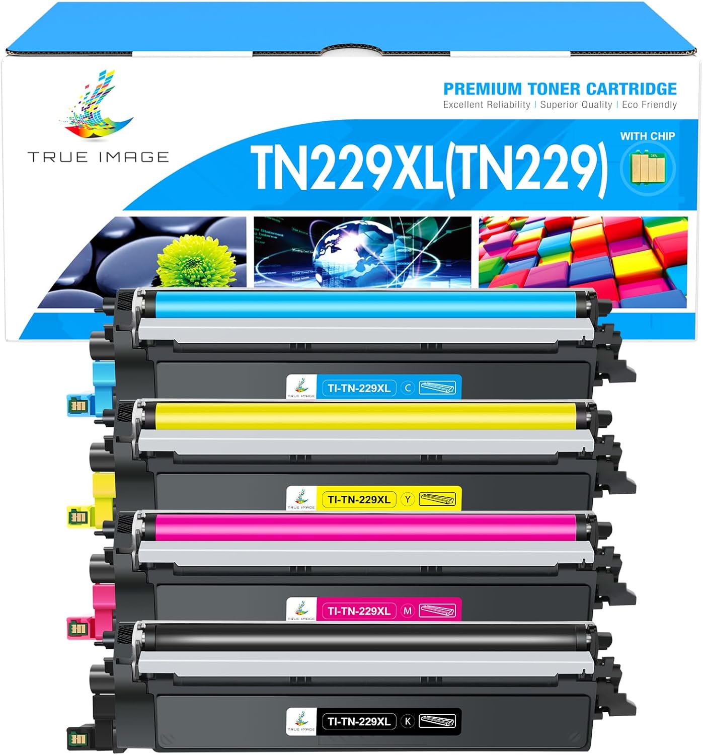TN229 TN229XL MFC-L3780CDW MFC-L3720CDW Toner Cartridges: Compatible for Brother...