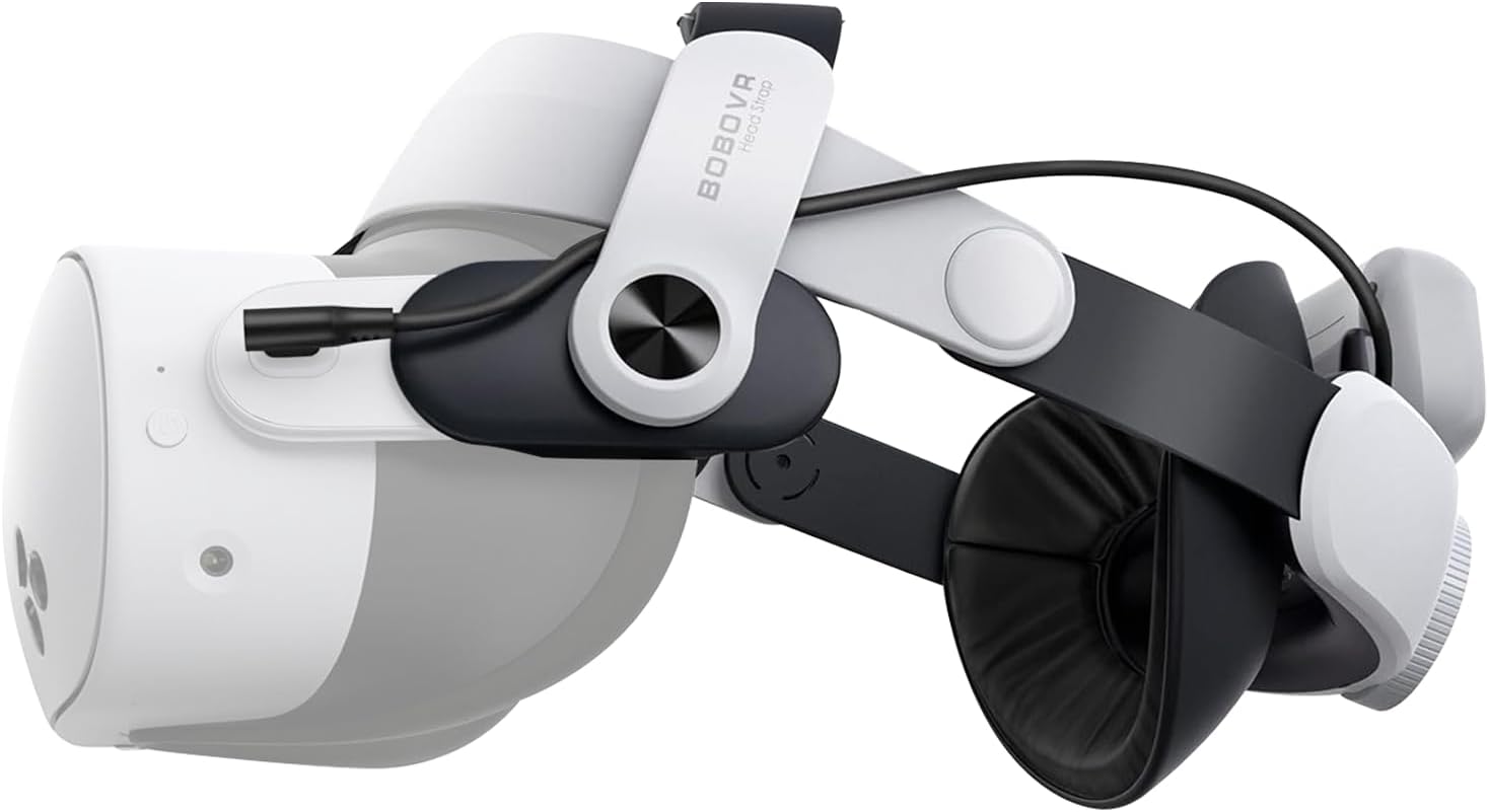 BOBOVR M3 Pro Head Strap Compatible With Meta Quest 3S,Magnetic Power Bank 5200m...