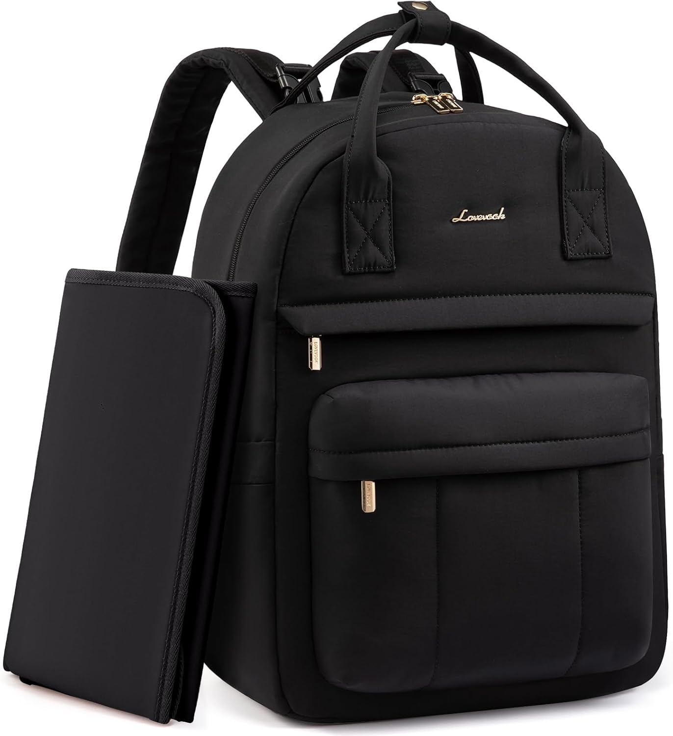 LOVEVOOK Puffer Diaper Bag Backpack, Lightweight 30L Baby Bag with Changing Pad,...