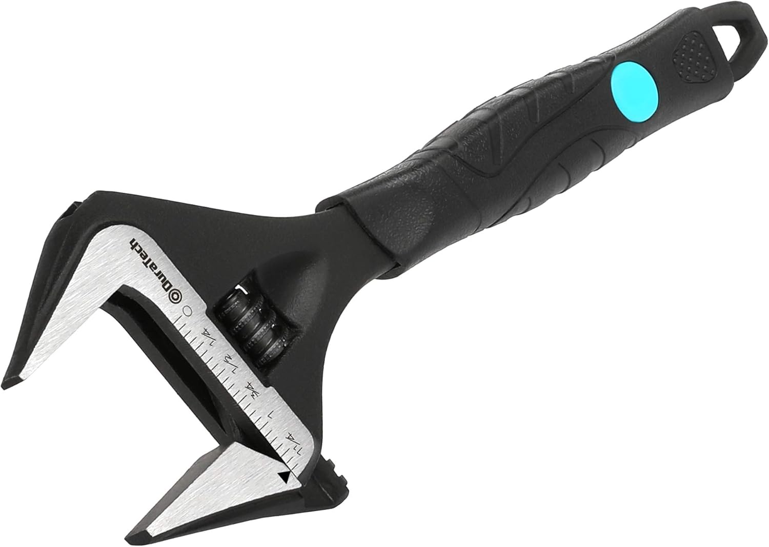 DURATECH 8-Inch/200mm Adjustable Wrench, Wide Jaw Large Opening Black Oxide Fini...