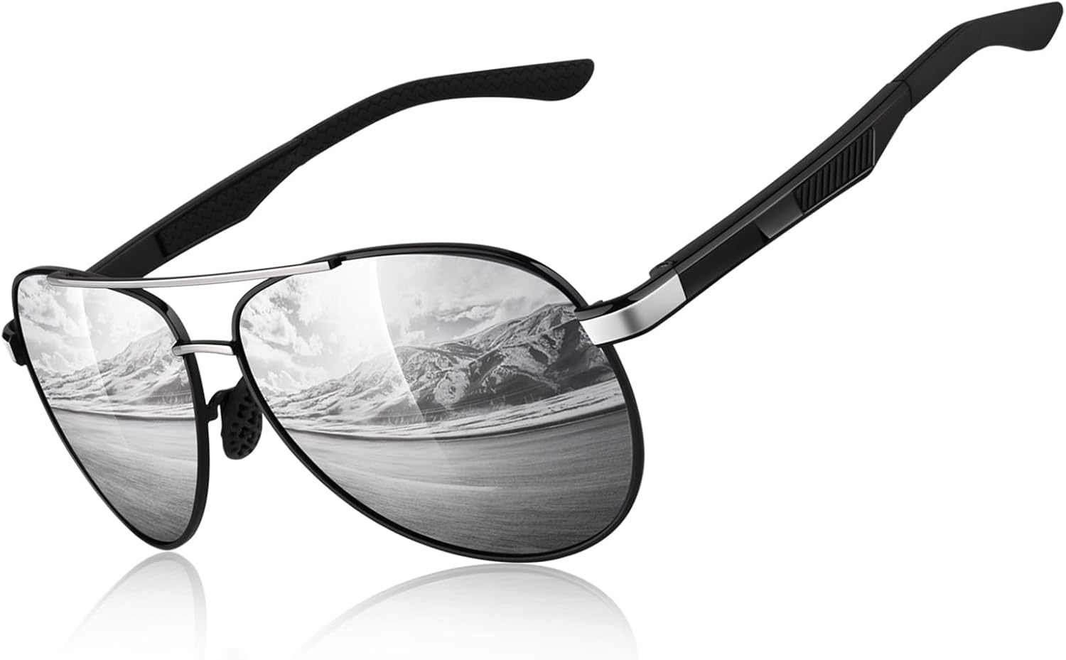 CGID Sunglasses Mens Polarised Premium Al-Mg Alloy Pilot UV400, Flexible Spring...