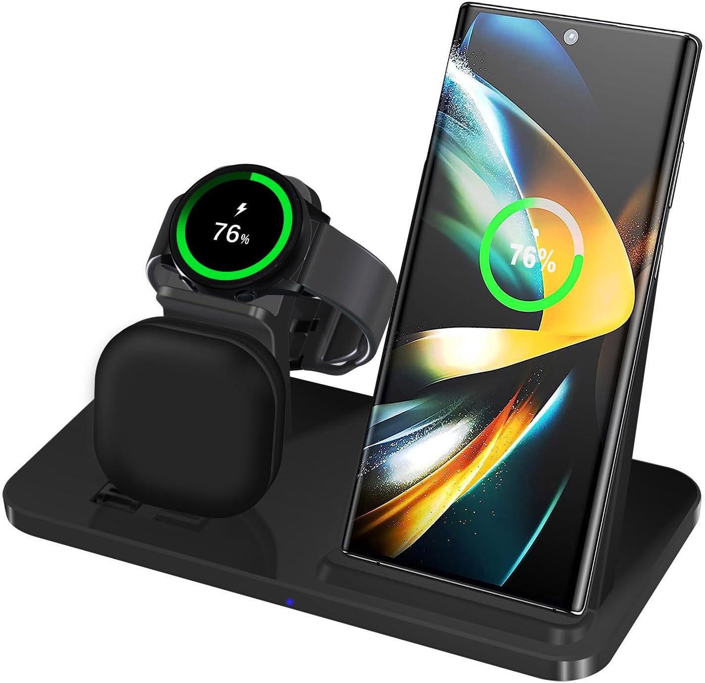 3 in 1 Wireless Charger, 15W Fast Wireless Charging Station Stand for Samsung Ga...