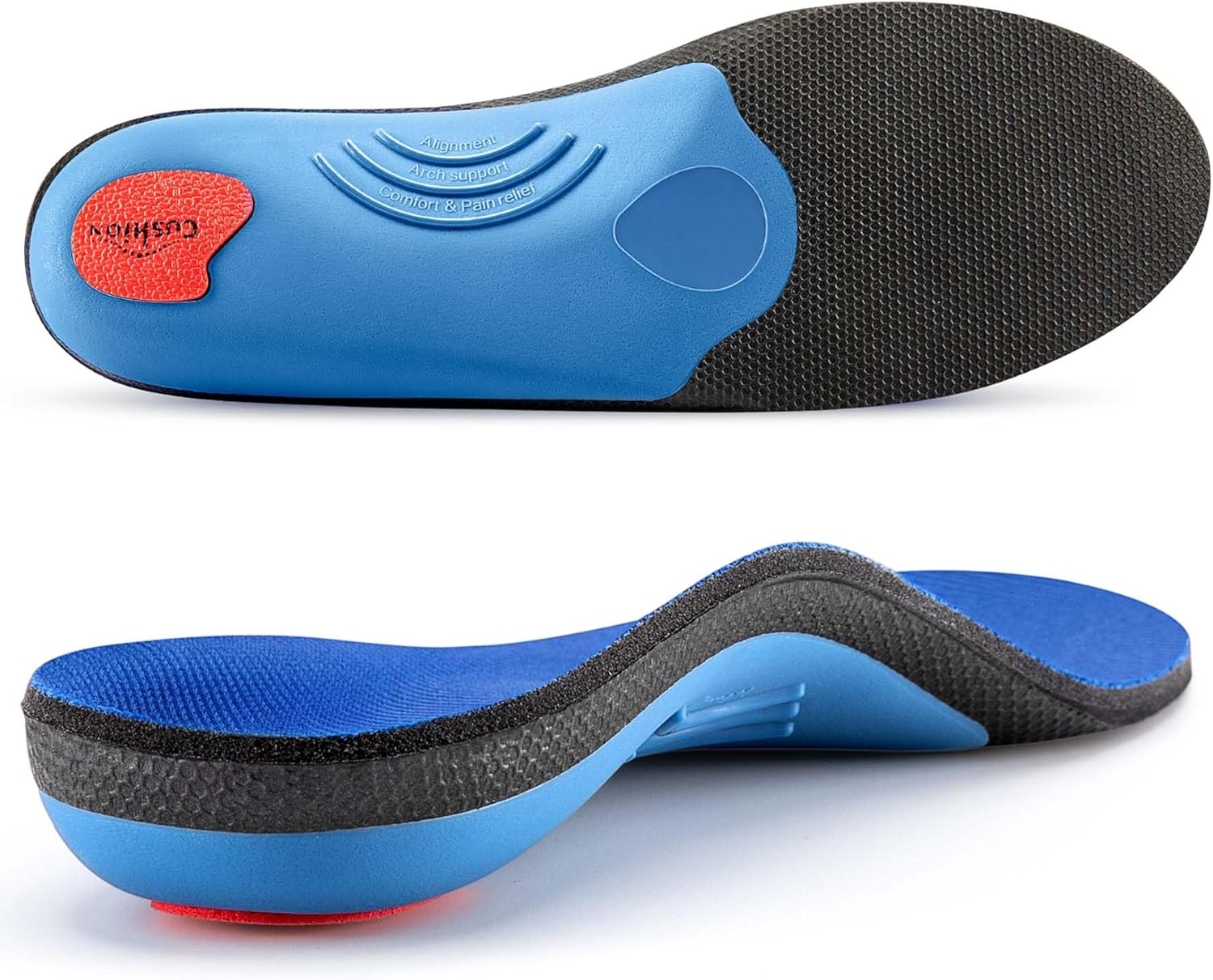 PCSsole Comfort Arch Support Insoles,Foot Supportive Orthotic Shoe Insert with C...