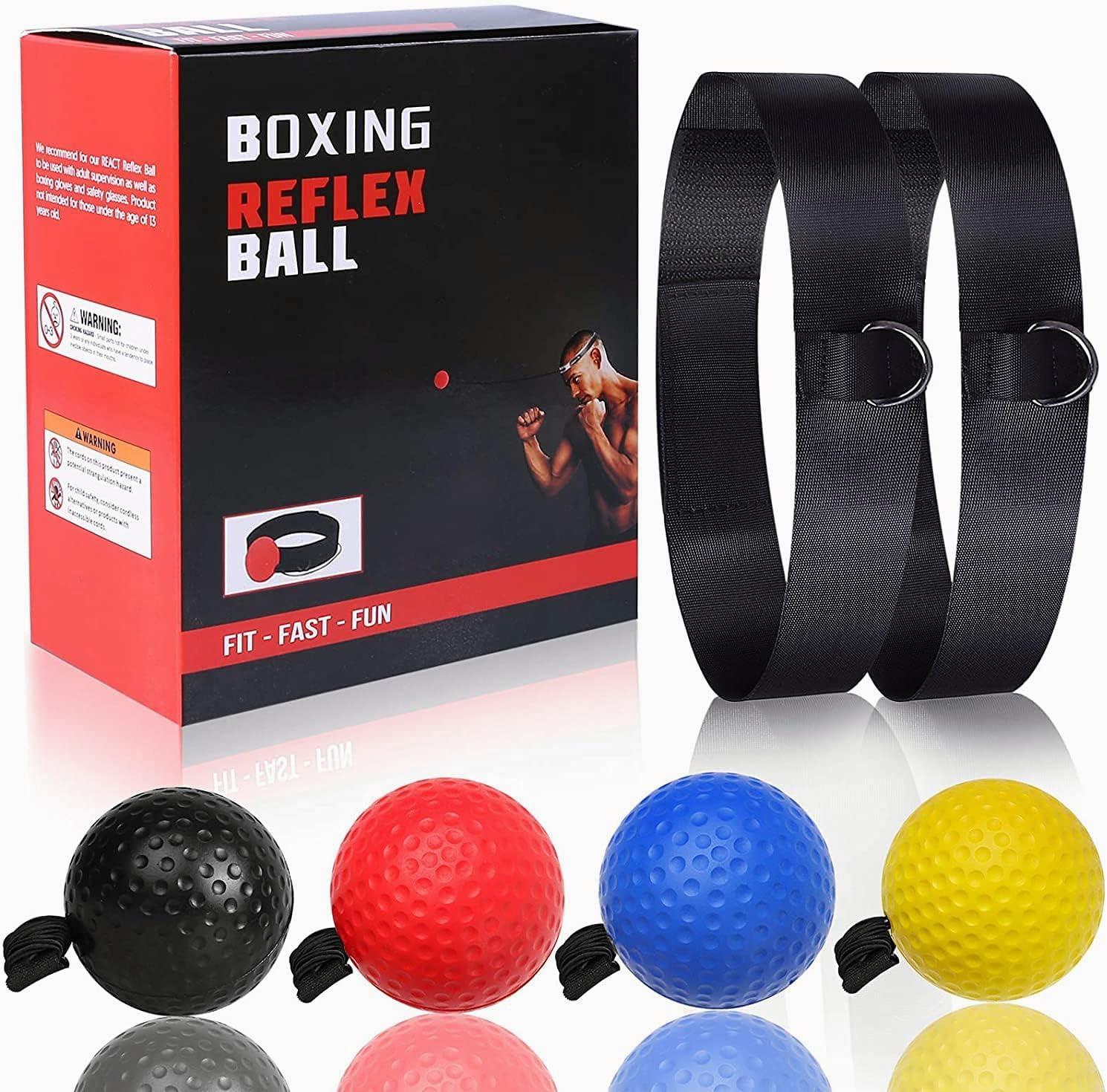 OOTO Upgraded Boxing Reflex Ball, Boxing Training Ball, Mma Speed Training Suita...