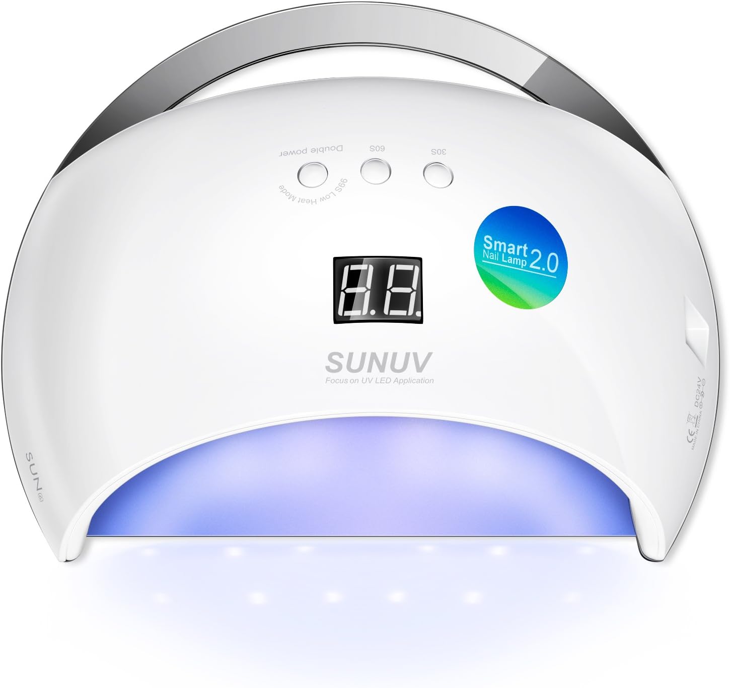 UV LED Nail Lamp, SUNUV 48W Gel Nail Polish Dryer with 30/60/99S Timer Sensor Re...