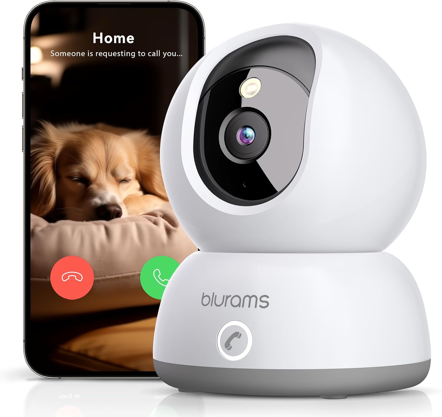 blurams Pet Camera 2K, Dog Camera with App, 360° Indoor Cameras House Security f...