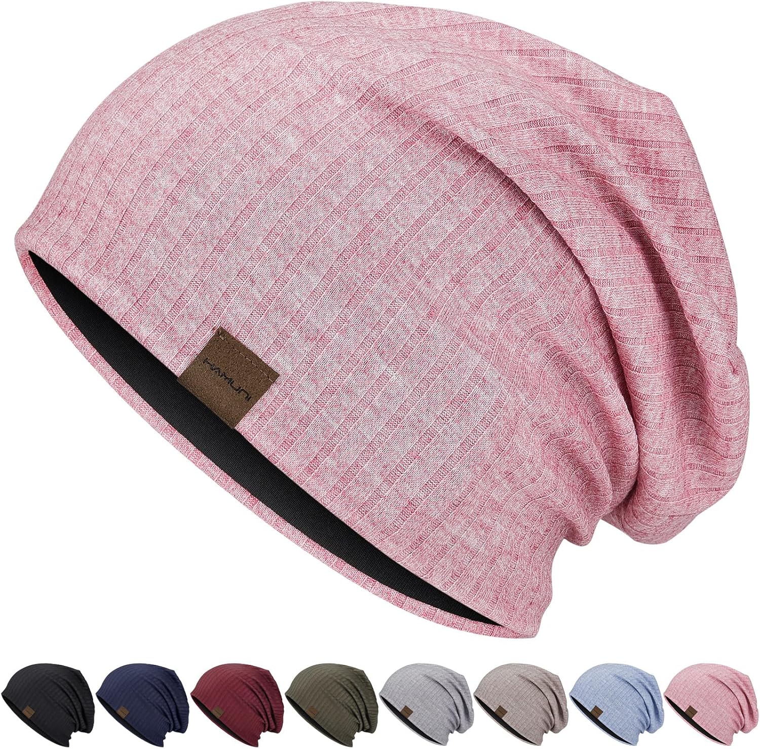 HAMUNI Slouchy Beanie Hip-Hop Soft Lightweight Running Beanie Hat Breathability...