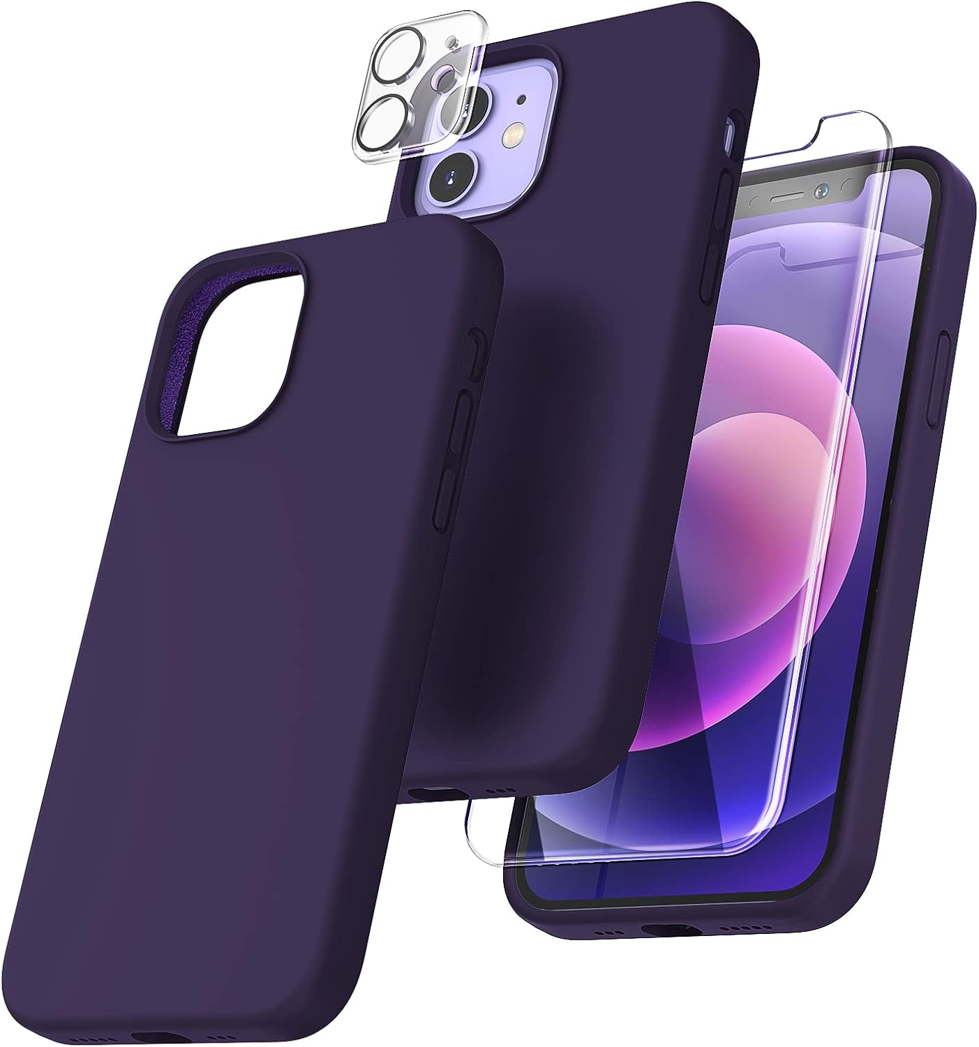 TOCOL 5 in 1 for iPhone 12 Case/iPhone 12 Pro Case 6.1", with 2 Pack Screen Prot...