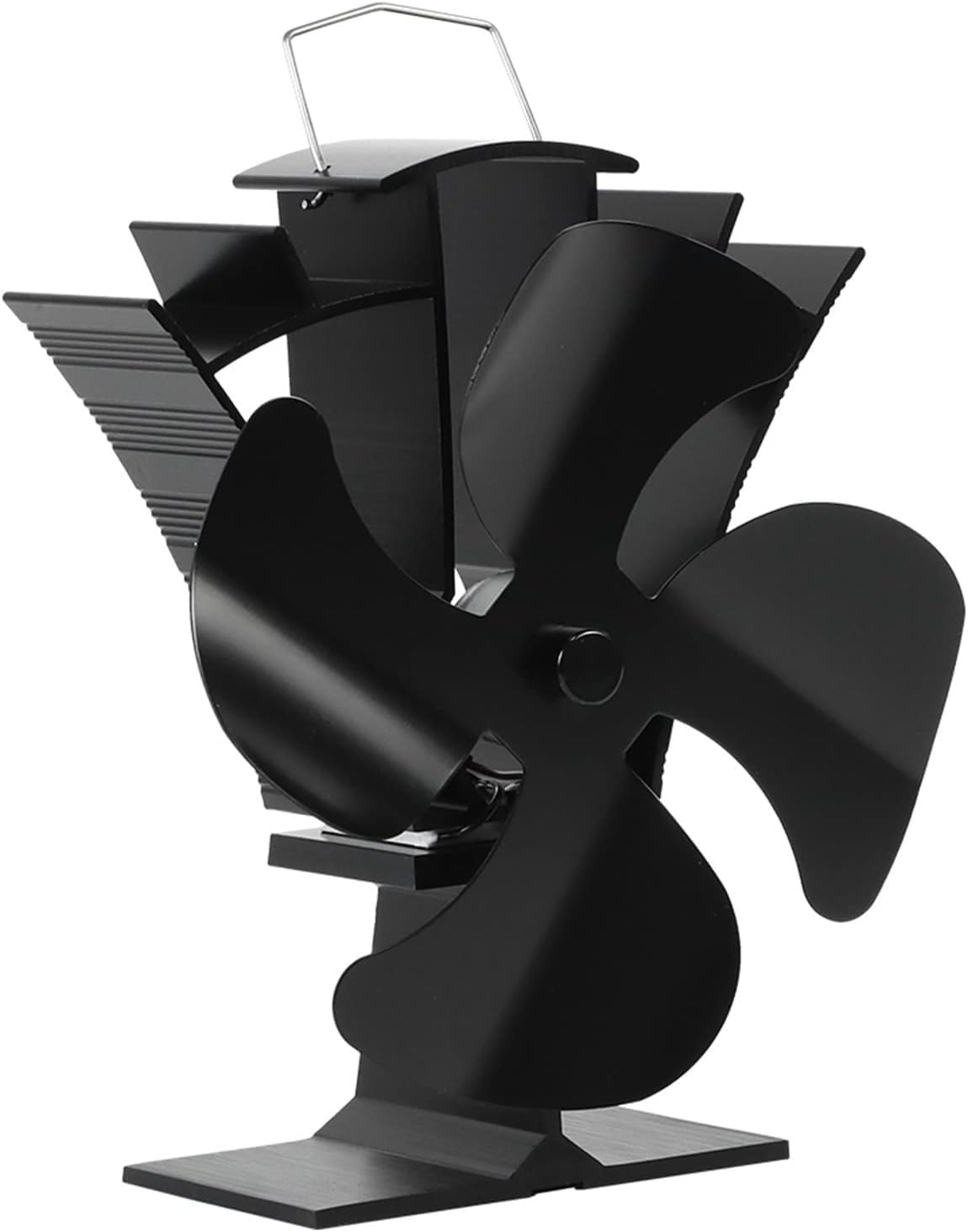 Tomersun Log Burner Fan 4 Blades Stove Fan Wood Burning Stove Fan Heat Powered F...