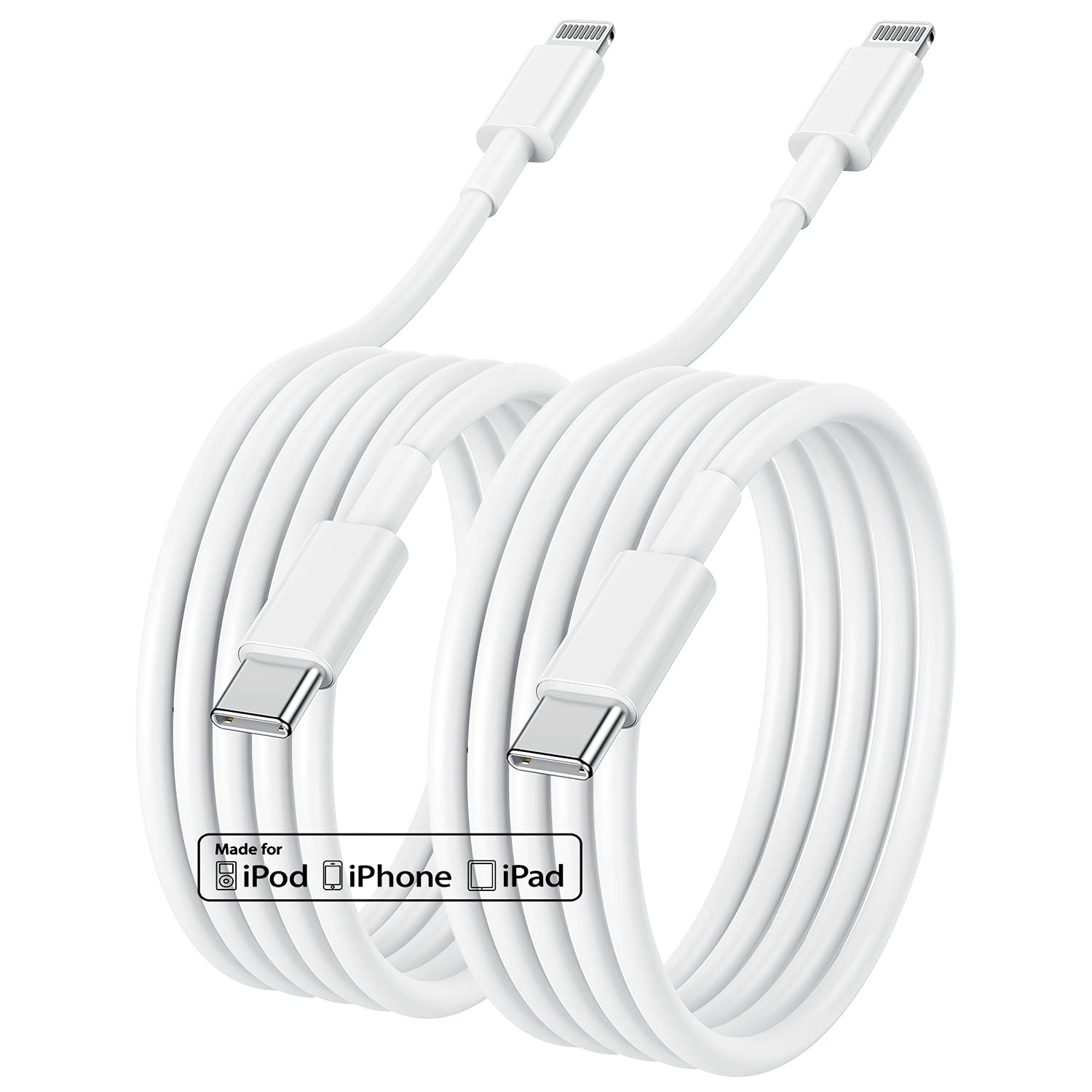 iPhone 14 13 Fast Charger Cable 2M 2Pack,[Apple MFi Certified]USB C to Lightning...