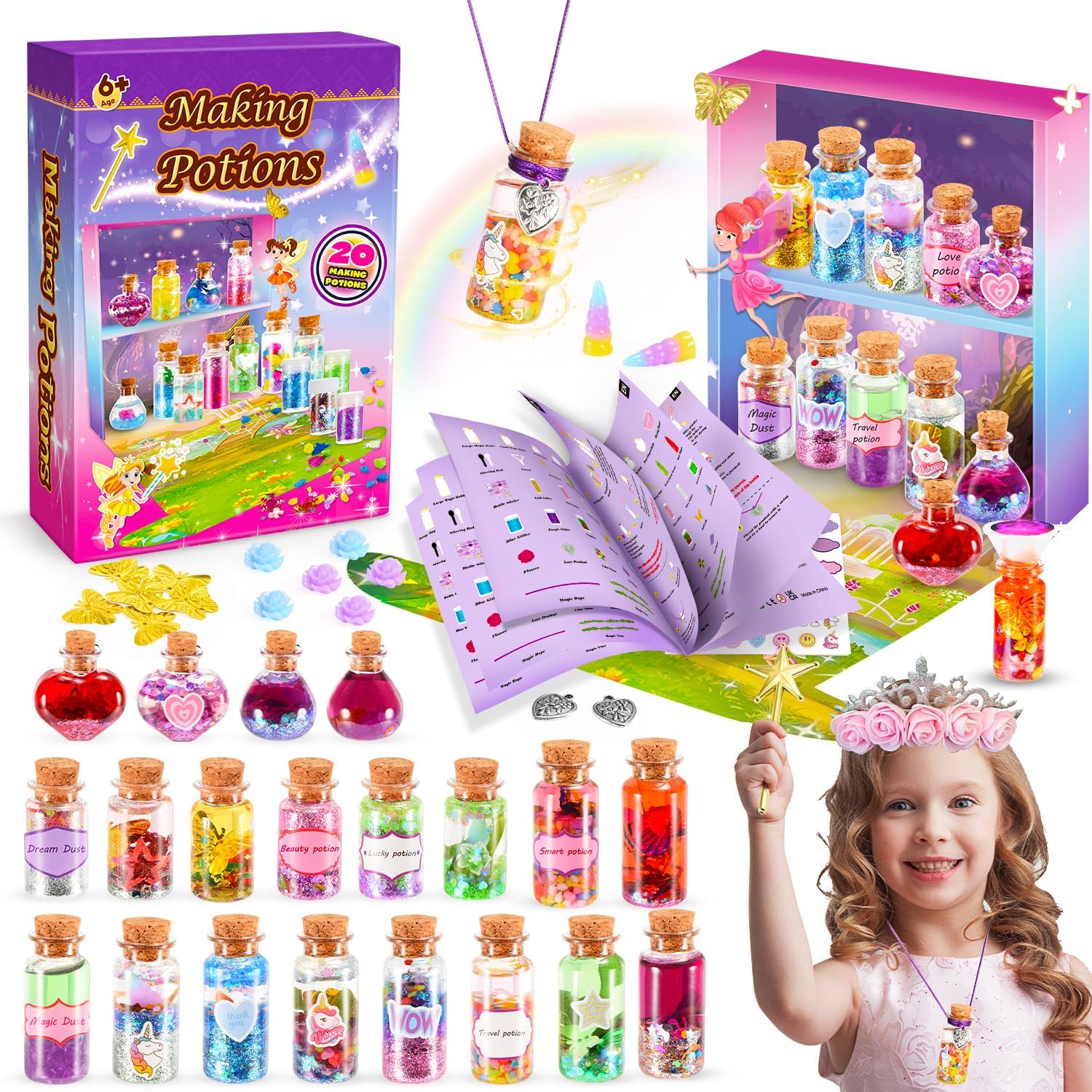 EUTOYZ Potion Making Kit for Kids - with 20 Potions Bottles