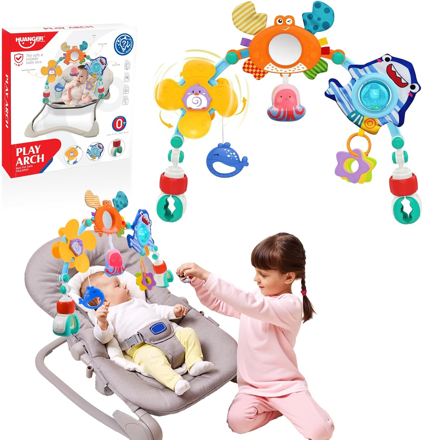 HappyKidsClub Pram Toys for Babies 0-12 Months, Baby Sensory Toys 0 6 Months New...
