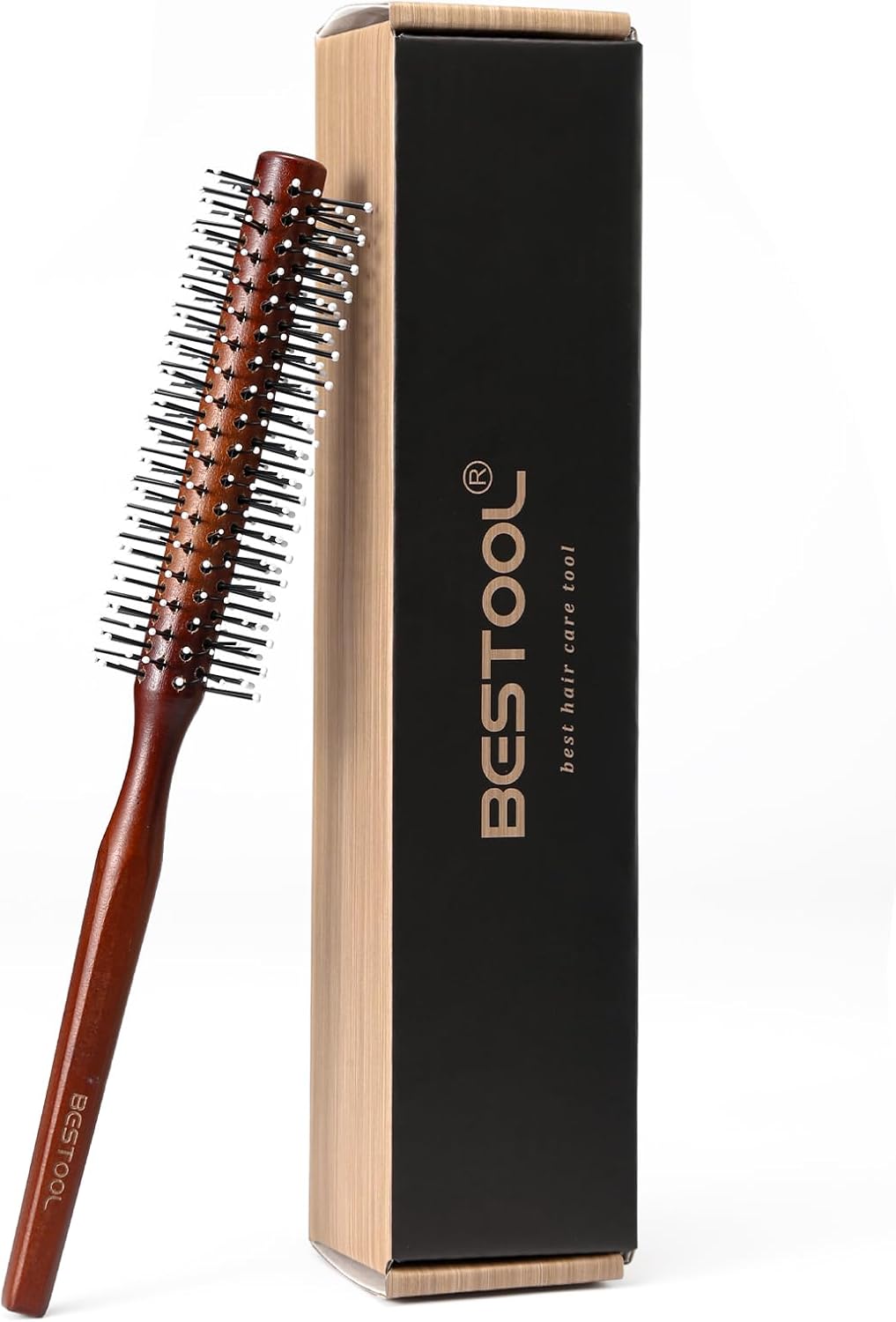 BESTOOL Small Round Brush for Short Hair, Round Hair Brushes for Blow Drying, Me...