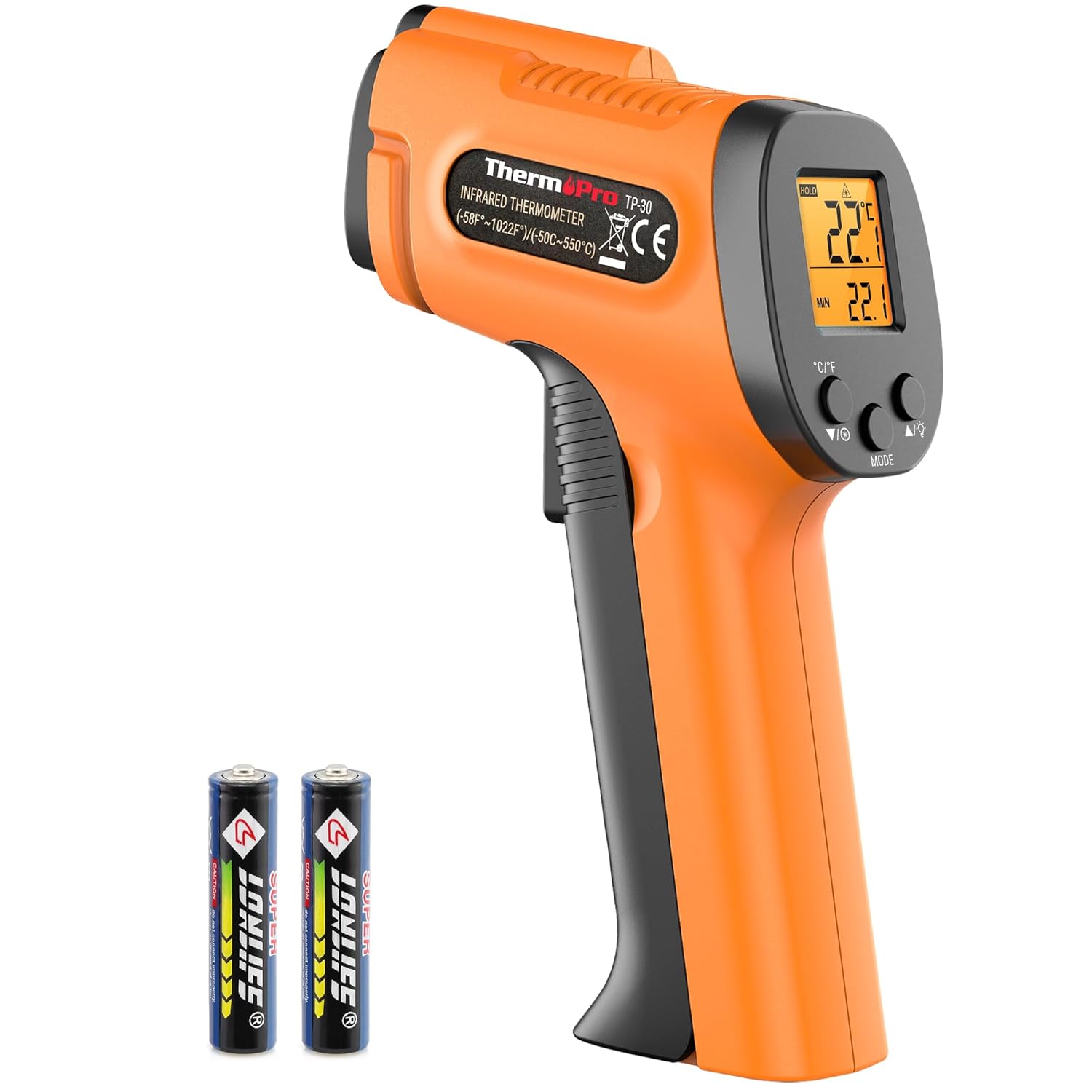 ThermoPro TP30 Infrared Thermometer Gun, Laser The...