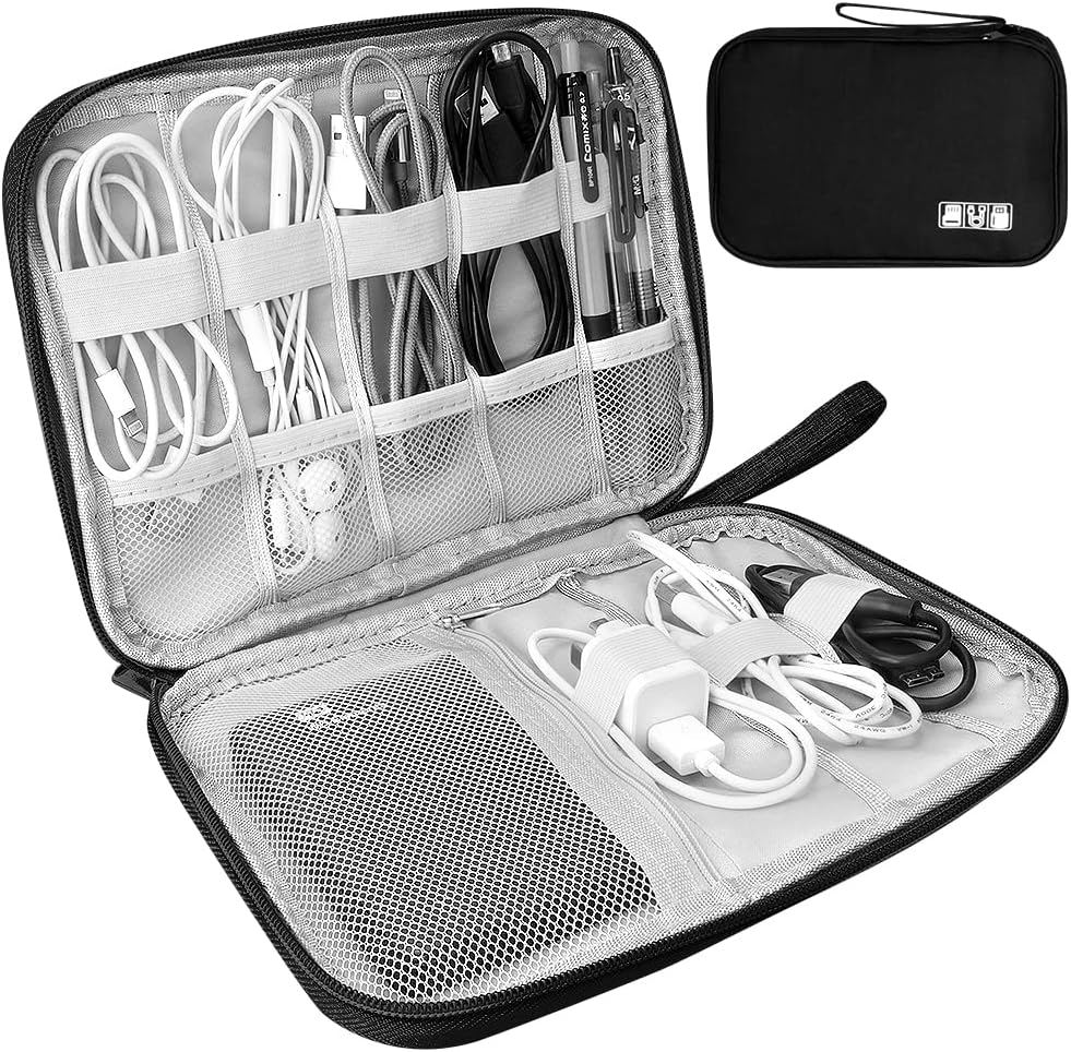 HCFGS Electronics Accessories Organizer Bag, Travel Cable Organiser Bag, Univers...