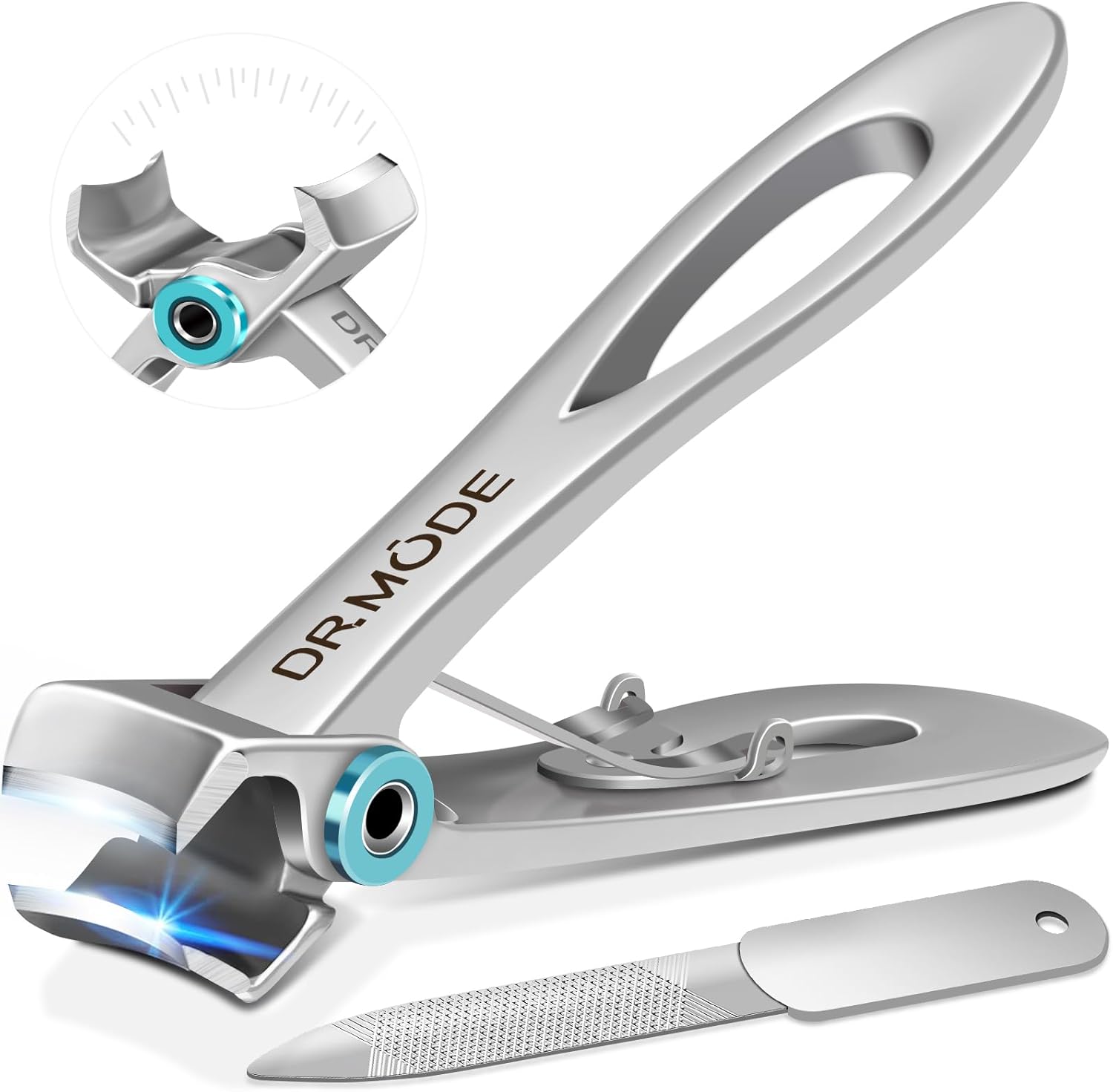 Nail Clippers - DRMODE Large Toe Nail Clippers for Thick Nails with 16mm Wide Op...