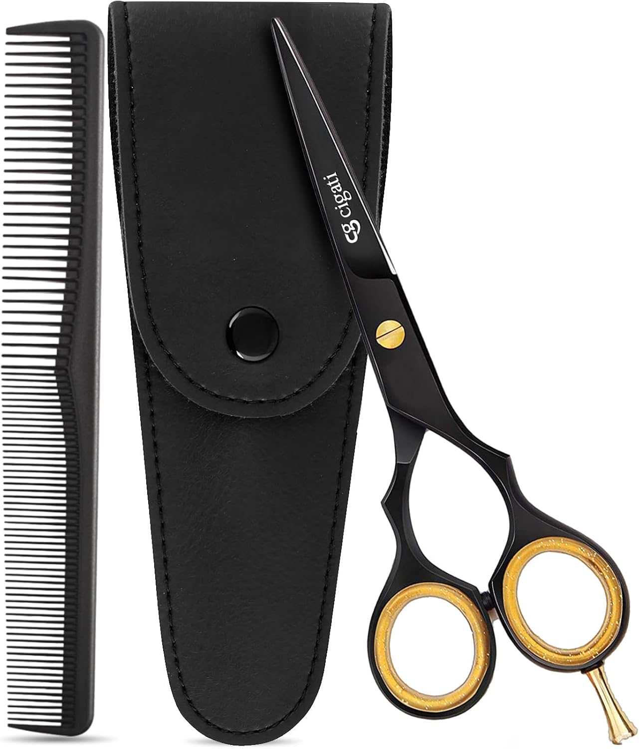 Cigati Hairdressing Scissors with Comb | 6.5 Inch Hair Scissors Stainless Steel...