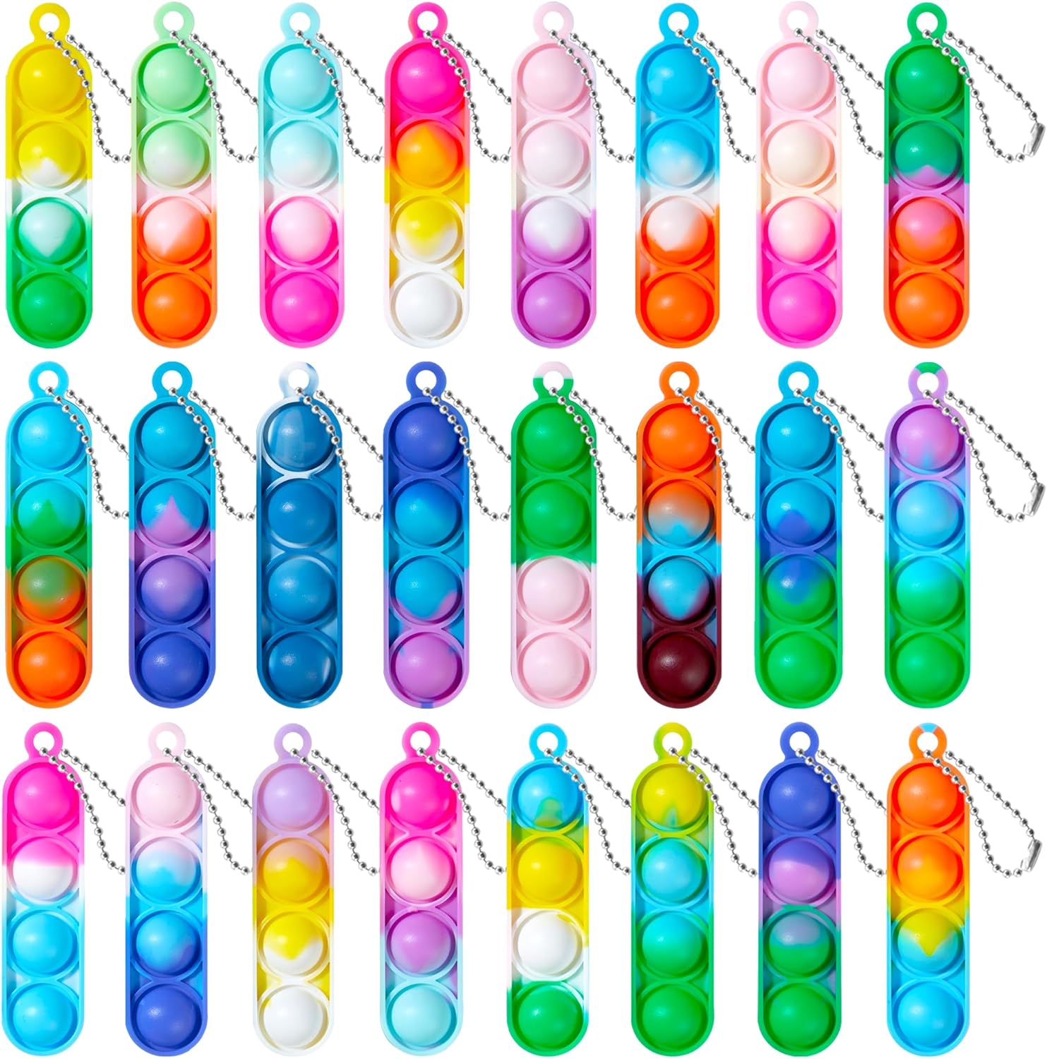 HOUT 24PCS Party Bag Fillers for Kids Unisex - Pop Popit Poppets ADHD Fidget Toy...
