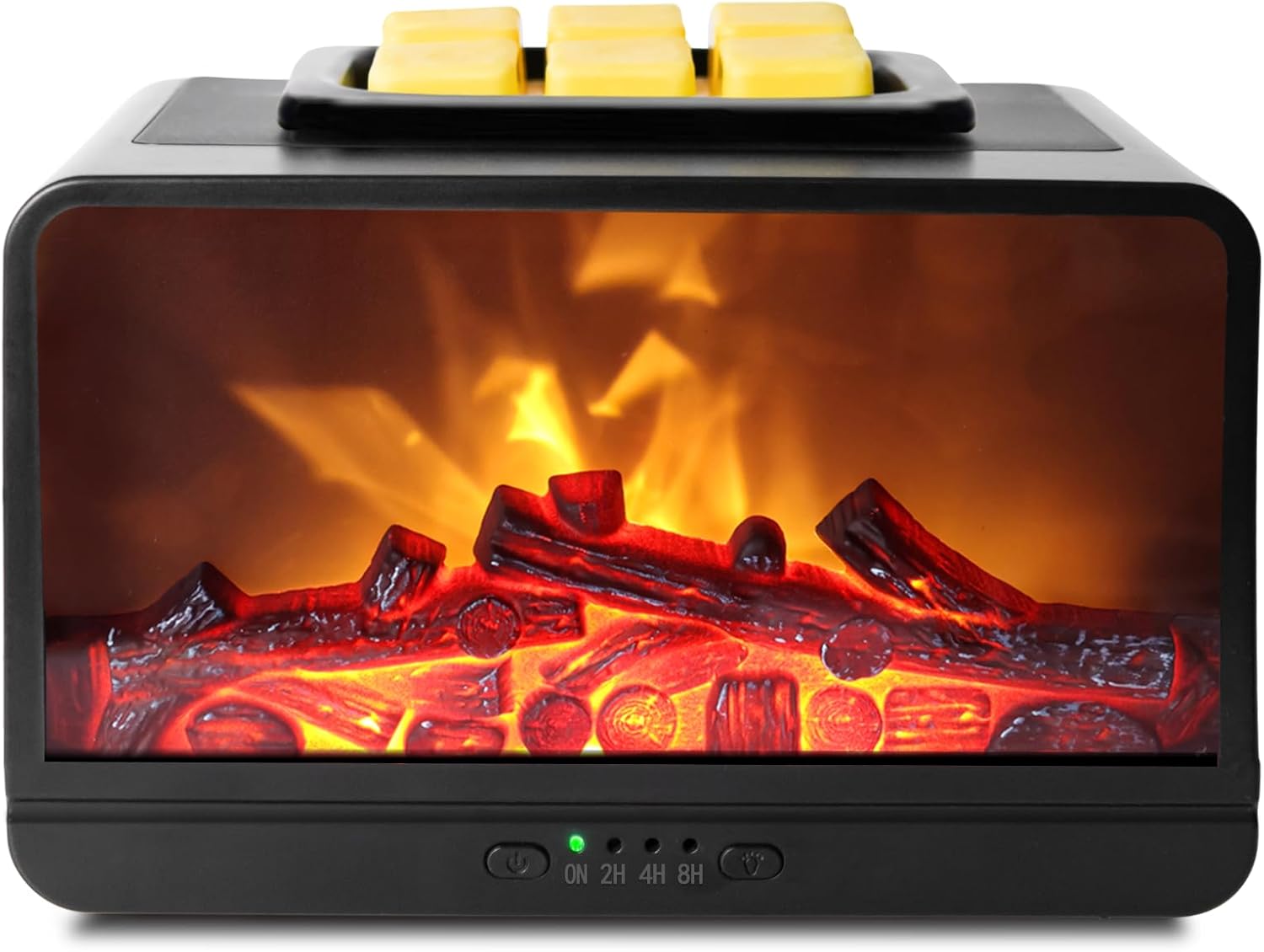 EQUSUPRO Wax Melt Warmer Electric Burner - Flame Fireplace Candle Wax Warmer, Wa...