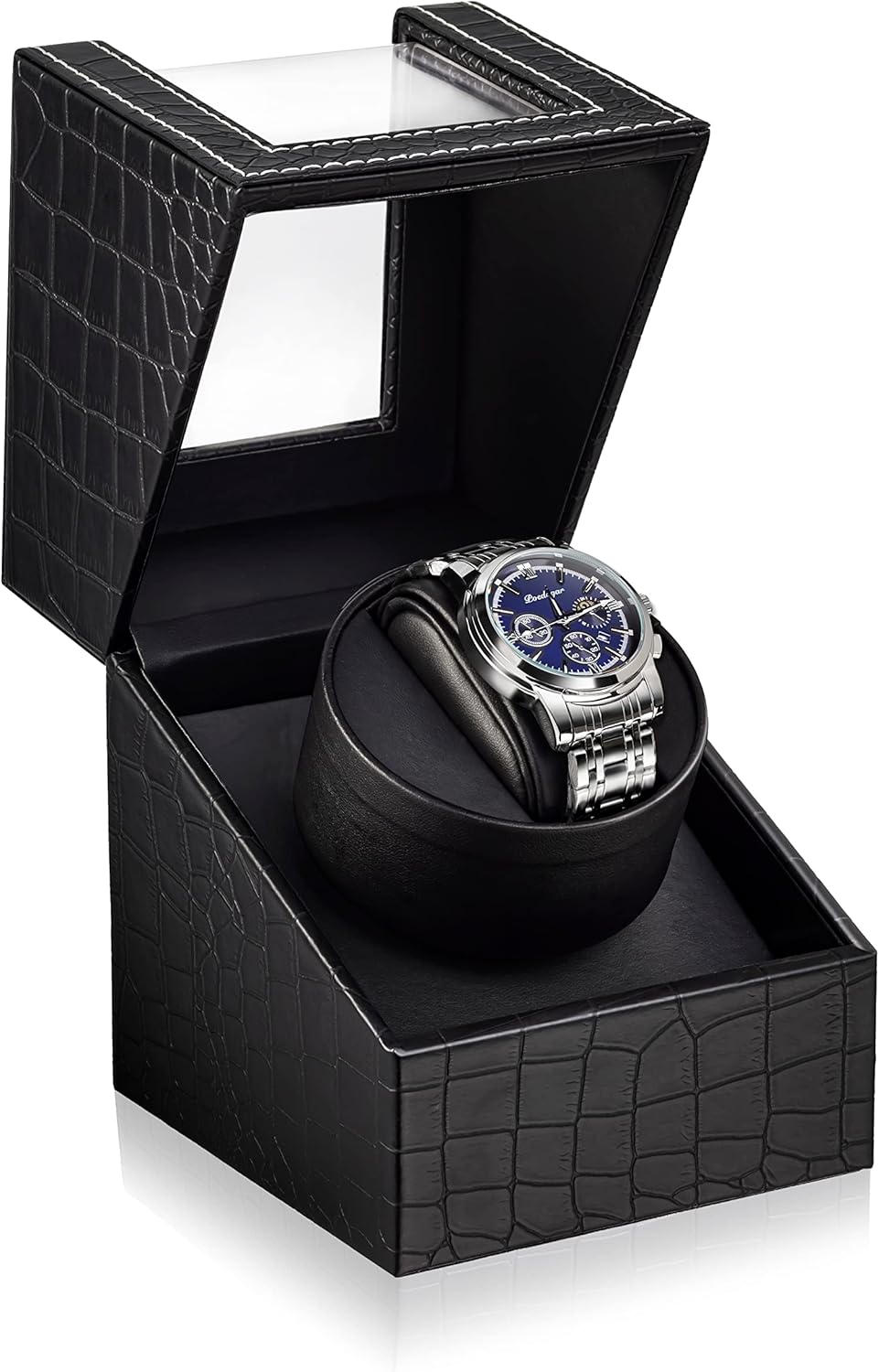 TOPWAY Single Automatic Watch Winder: Automatic Watch Rocker Box Bidirection Rot...