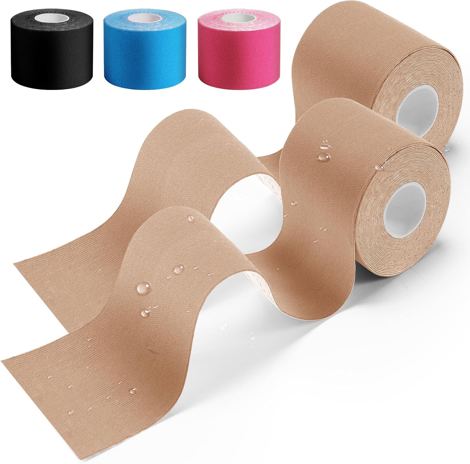 HONYAO Kinesiology Tape 2 Rolls, Sports Tape (5m×5cm), Physio Tape for Shoulder,...