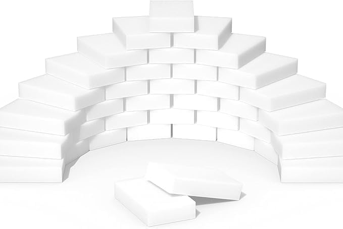 Magic Sponge Eraser,50 Pack White Melamine Sponge Foam, Multi-Purpose Washing Up...