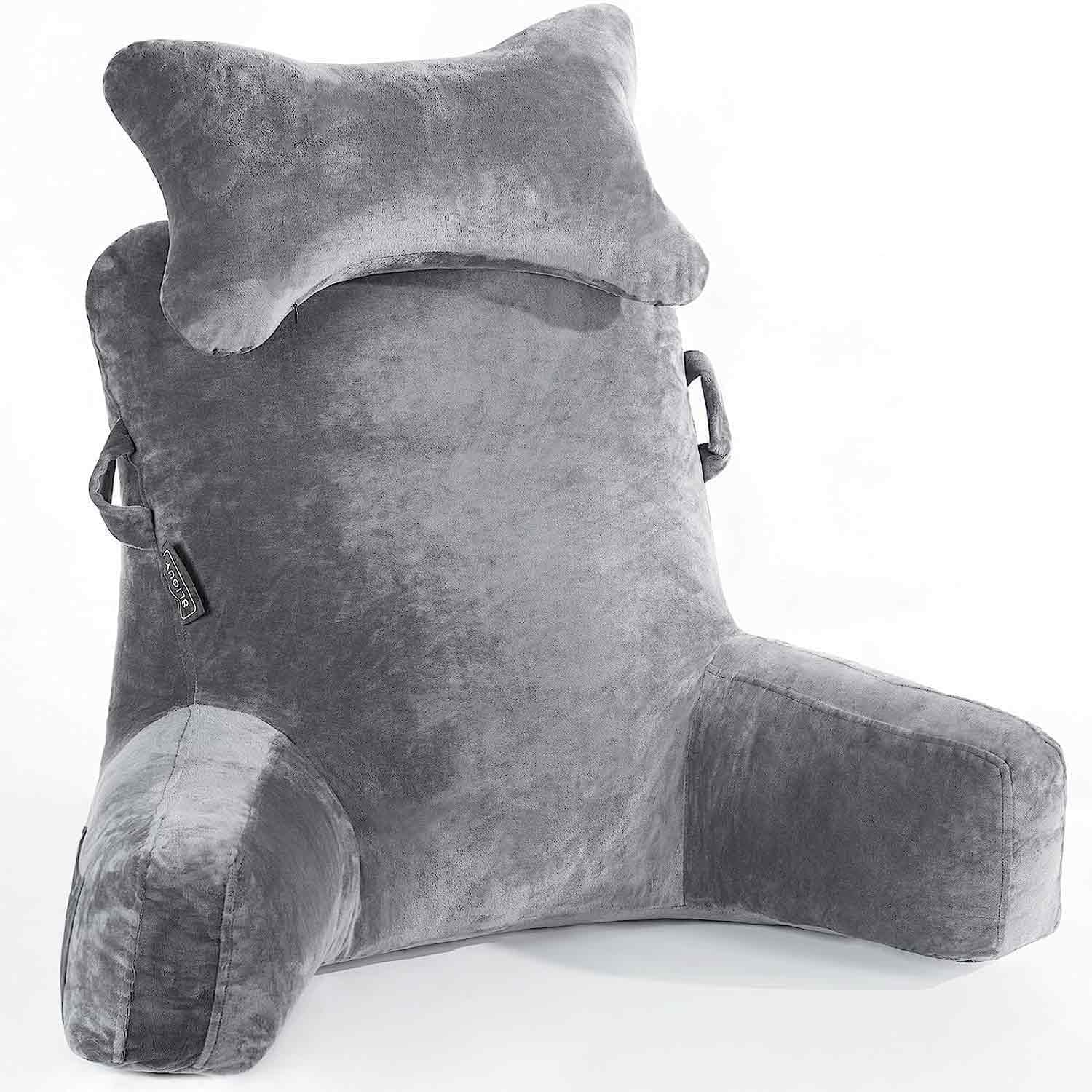 Reading Pillow, Extra Large, 78.7 cm, Bed Rest Pillow with Removable Neck Roll a...