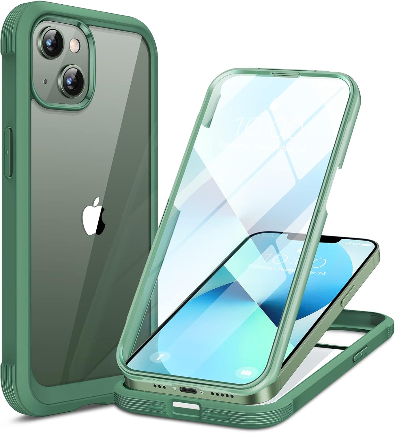 Miracase Compatible with iPhone 13 Case 6.1inch, [Built-in Glass Screen Protecto...
