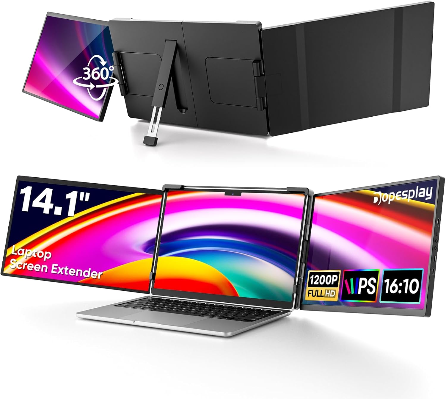 Dopesplay 14.1" Laptop Screen Extender FHD 1200P IPS Portable Monitor for Laptop...