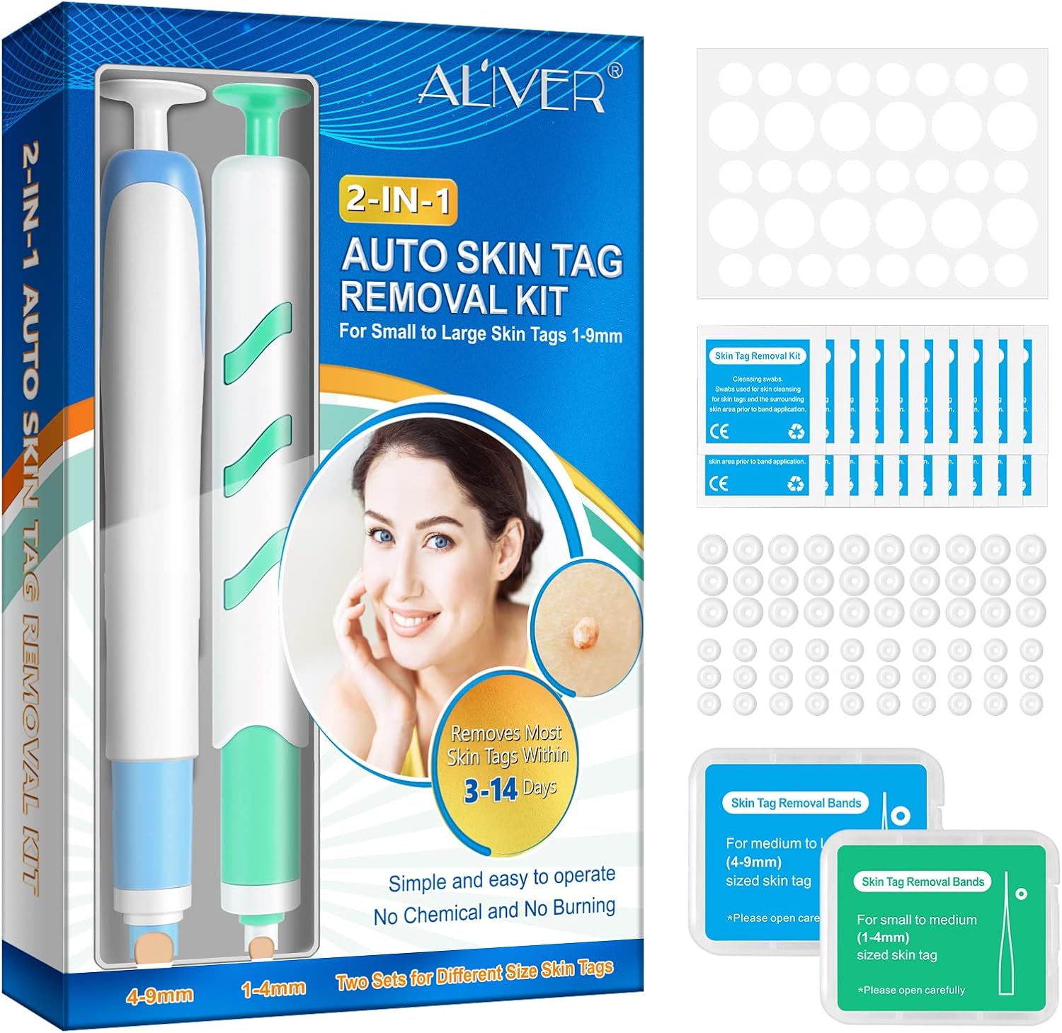 Skin Tag Removal-2in1 New Upgrade-Auto Skin Tag Removal Kit,for Small to Large S...