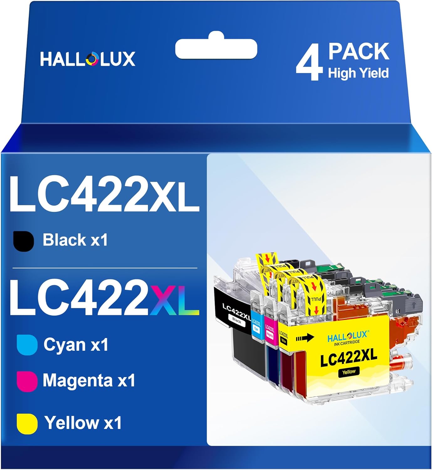 LC422XL LC-422XLVAL Ink Cartridges Value Pack Replacement for Brother LC422 LC-4...