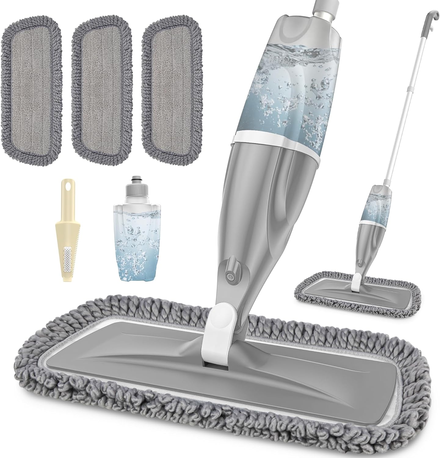 Microfibre Spray Mops for Floors Cleaning - EXEGO Floor Mops with Spray Dust Dry...