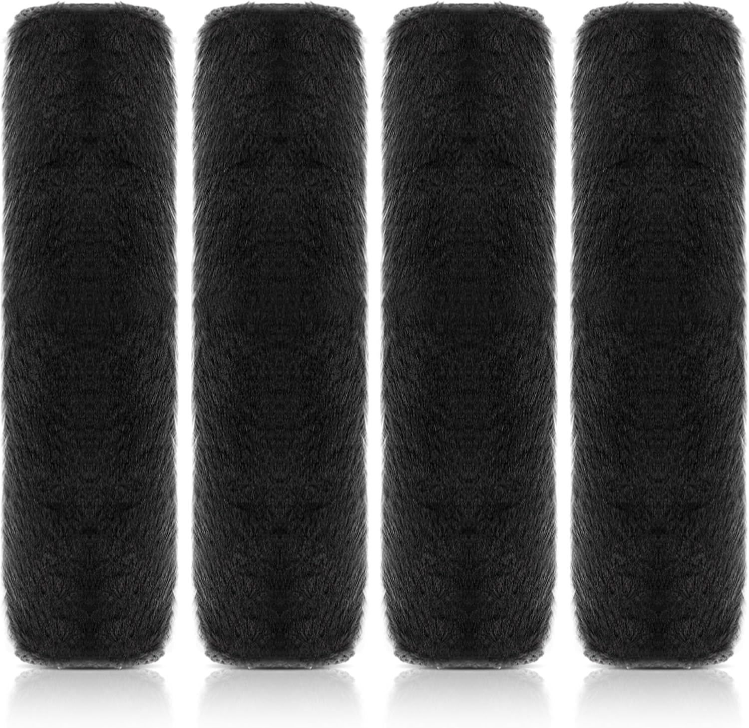 Lanjue 4PCS Car Seat Belt Pads Cover, Black Seatbelt Strap Cover Soft Faux Fur S...