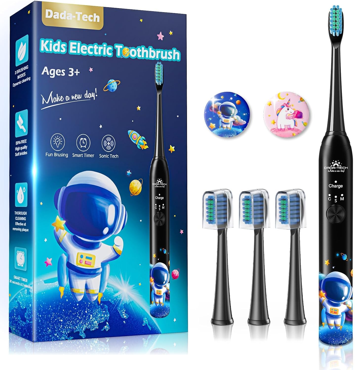 Kids Electric Toothbrush 3-5-6-12 Rechargeable Childrens Electric Toothbrush wit...