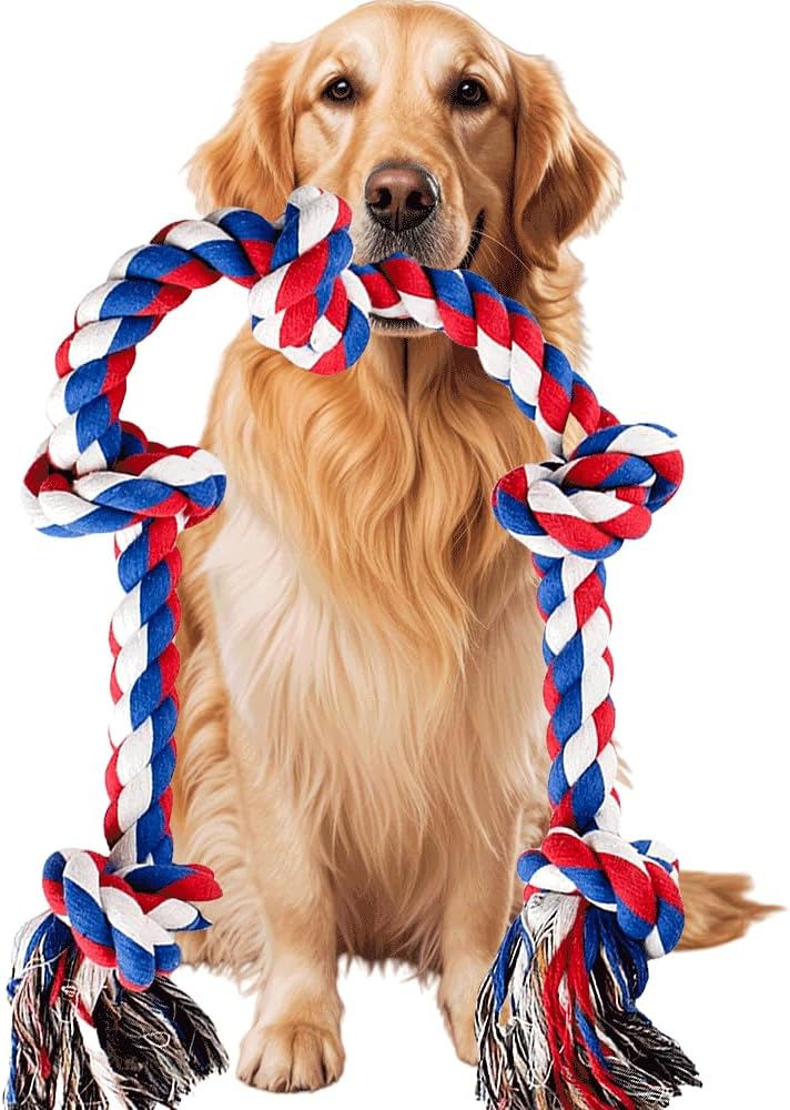 Speedy Panther Indestructible Dog Rope Toys for Large Aggressive Chewers, Tough...