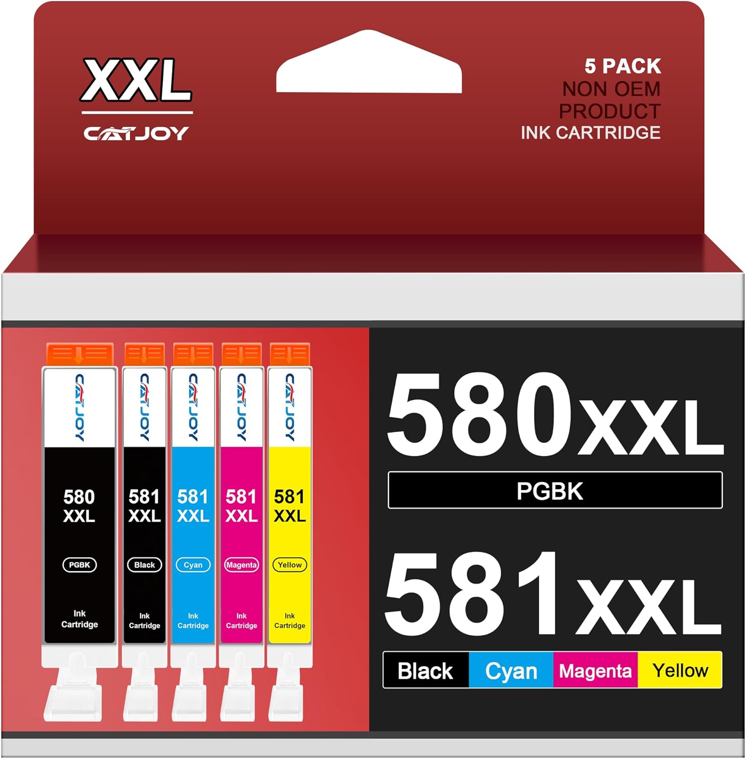 CATJOY 580 581XXL Ink Cartridge Replacement for Ca...