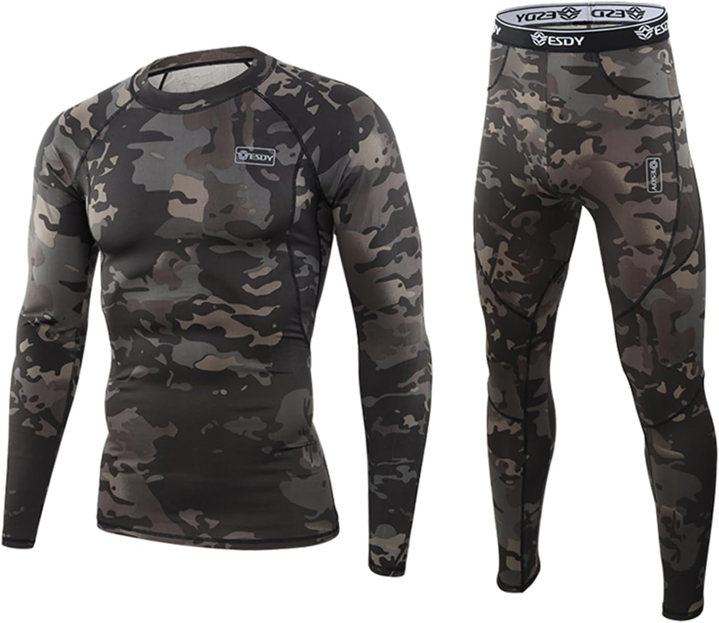 WINDCHASER Men's Thermal Underwear Set Long Sleeve Tops Long Johns Base Layer Bo...