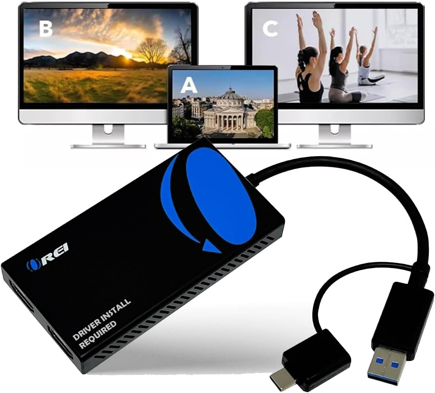 OREI SplitExtend HDMI Splitter Extended Display for Dual Monitor - Multi-Monitor...