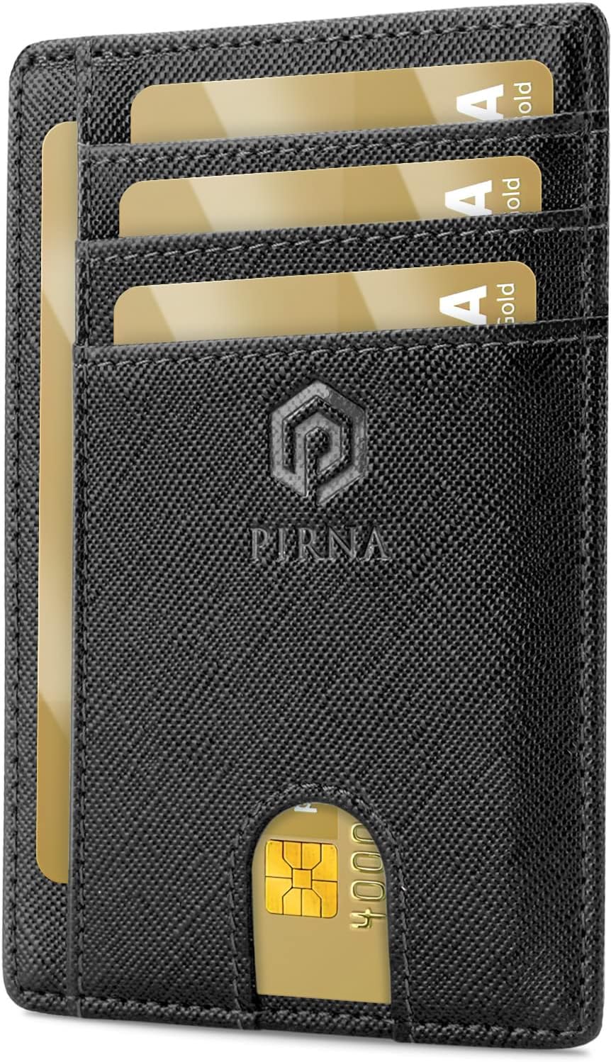 PIRNA Slim Wallet for Men | RFID Blocking Minimalist Credit Card Holder – Lightw...