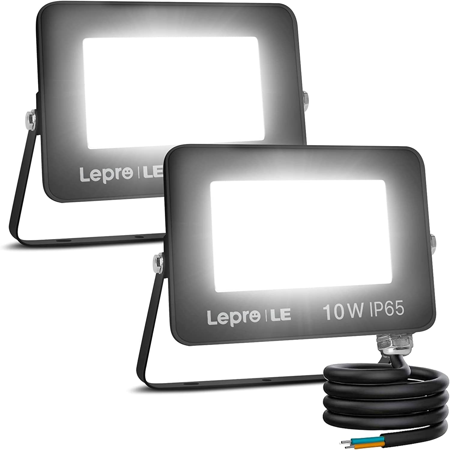 Lepro 10W LED Floodlight Outdoor, 850LM LED Security Lights, 70W Incandescent La...